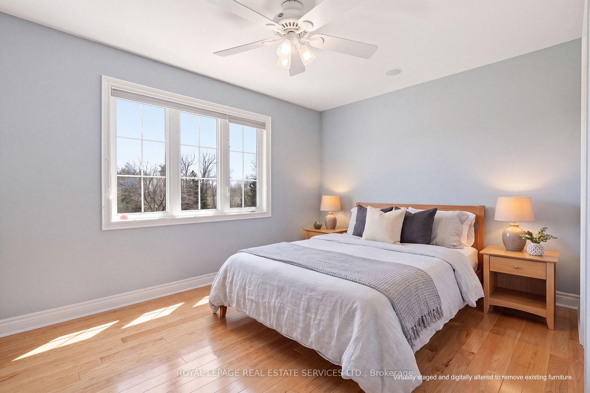 AI enhancement showing office as bedroom