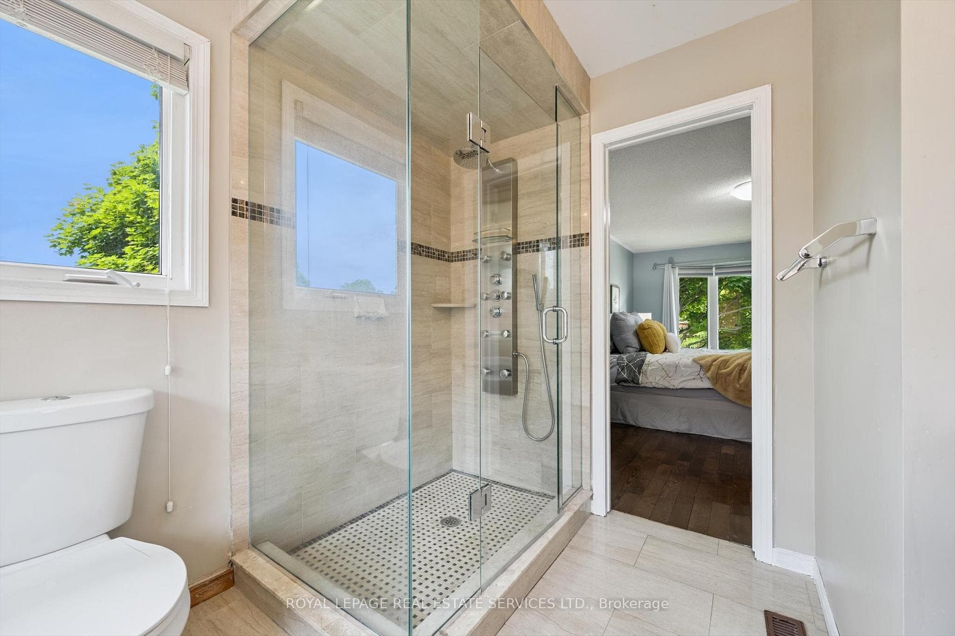 Primary Ensuite Complete with a Glass Shower