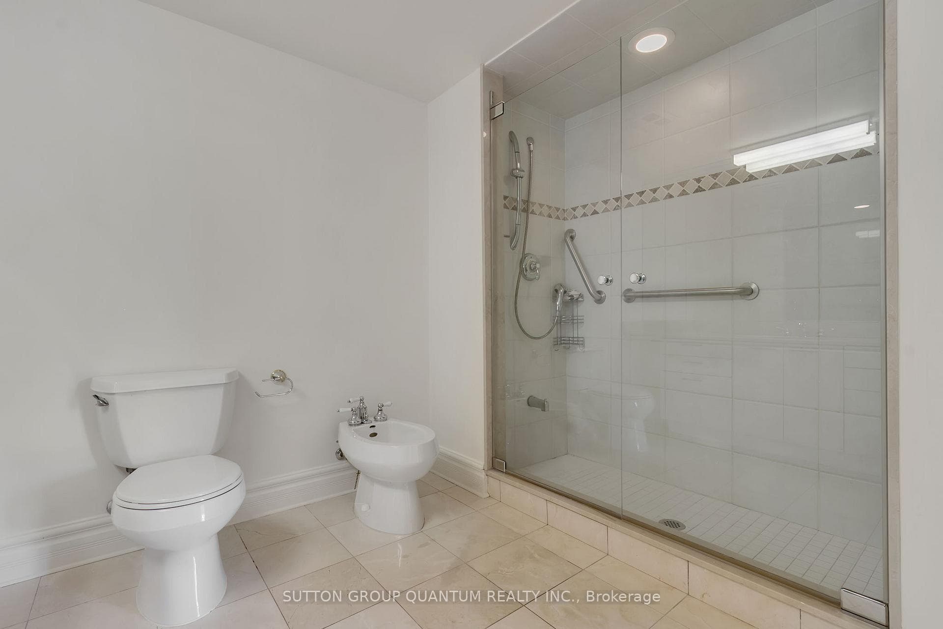 Primary bathroom shower, toilet, bidet