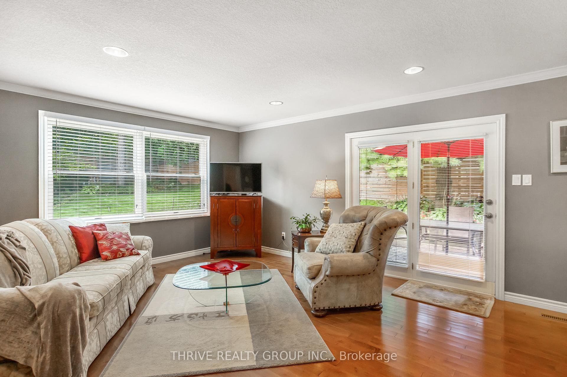 Family room leads to patio area