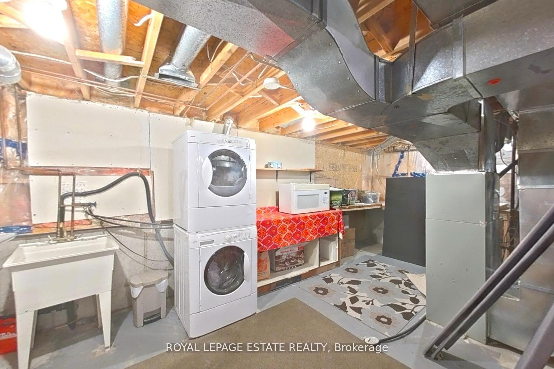 laundry in basement