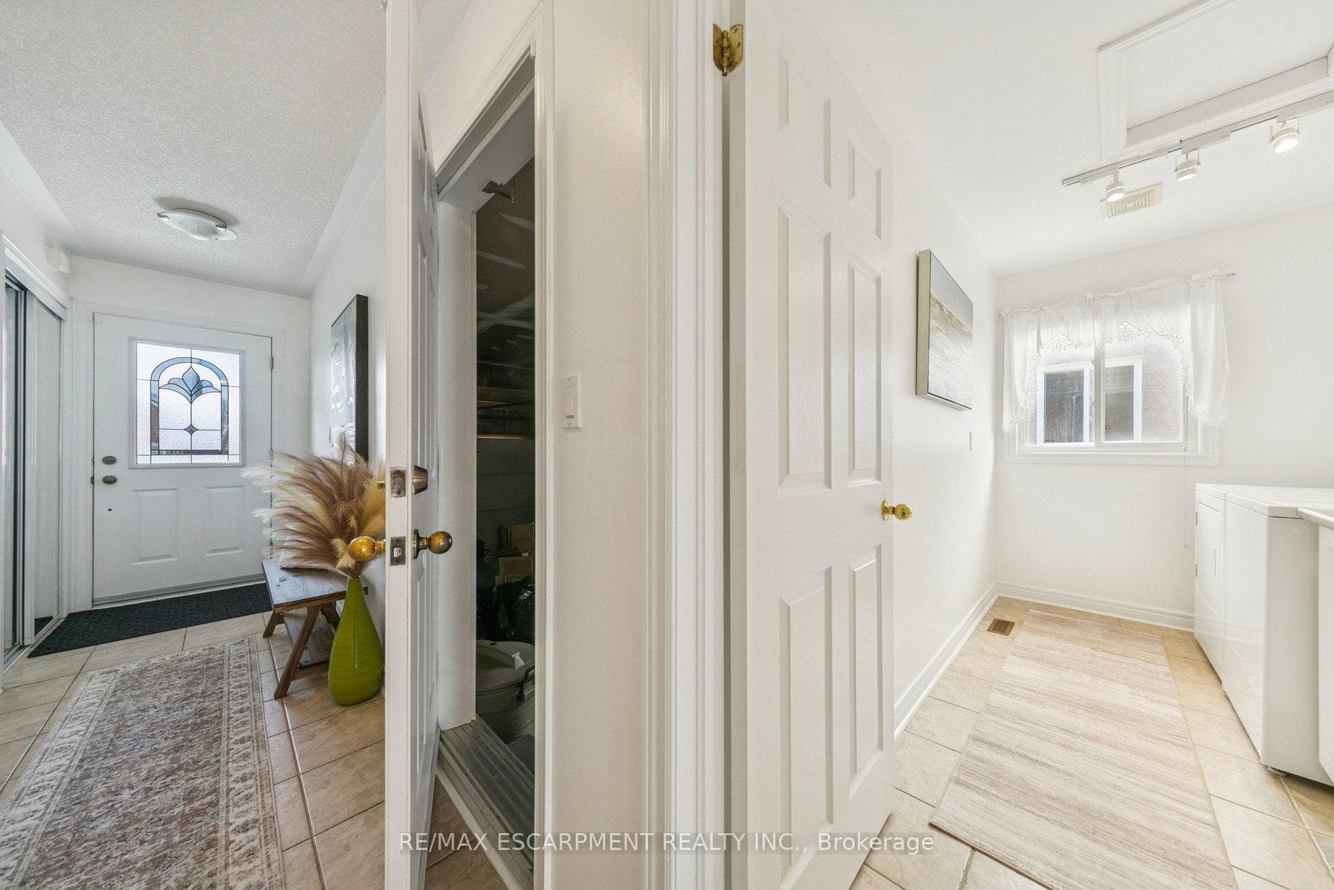 Hallway garage access and Laundry