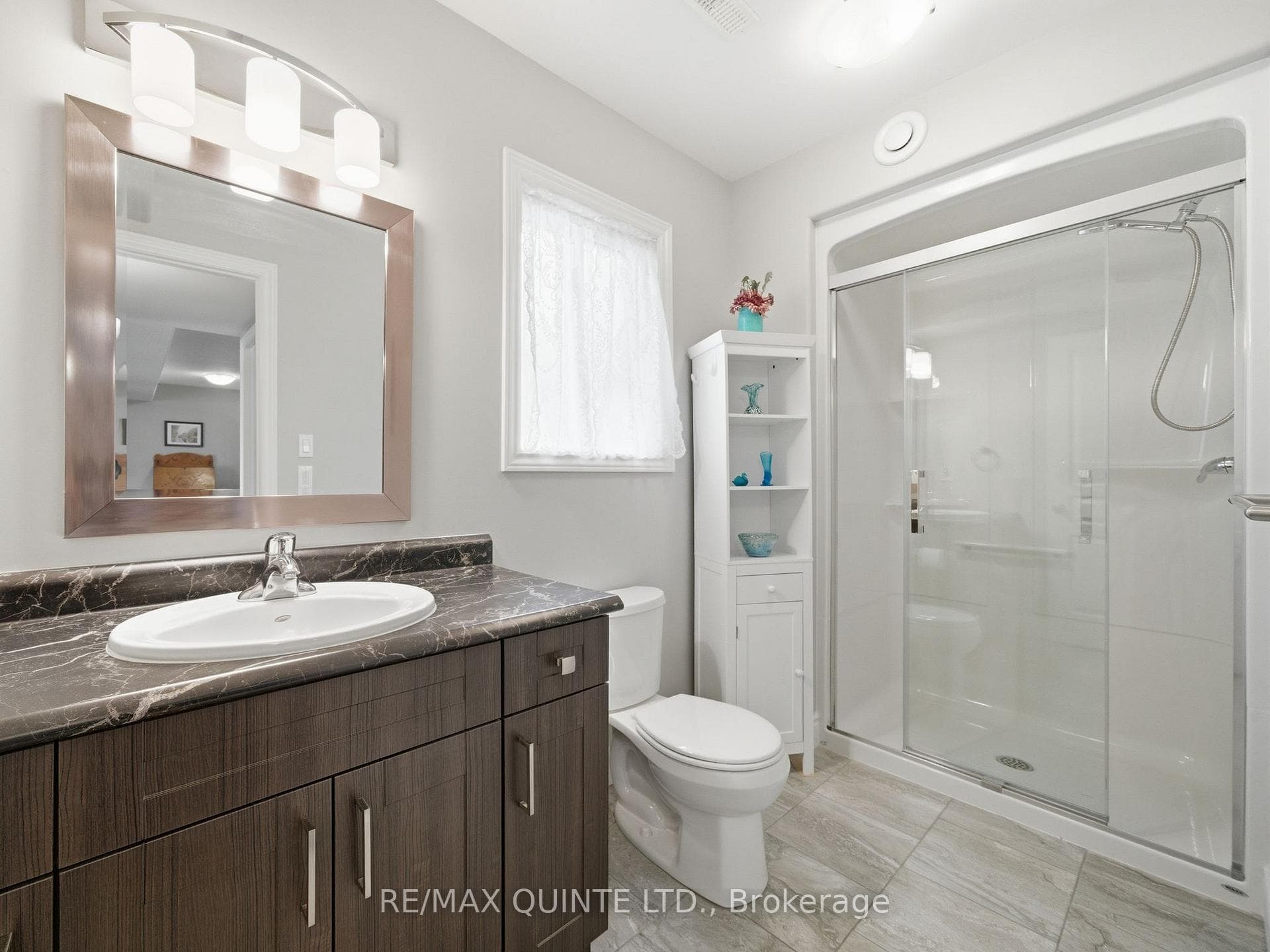 Third bathroom, 3-piece on the lower level.