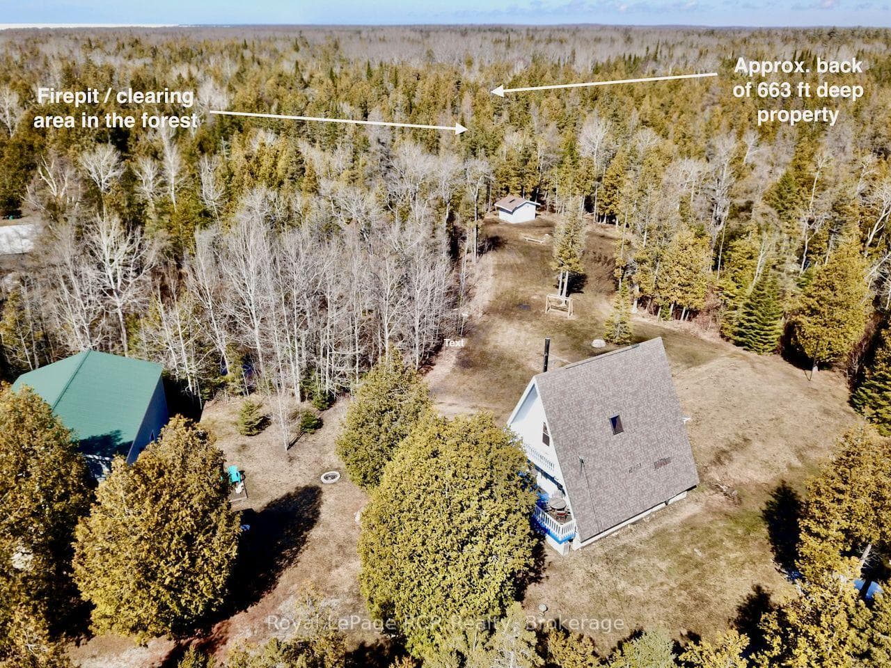 Wooded area at the back of property.