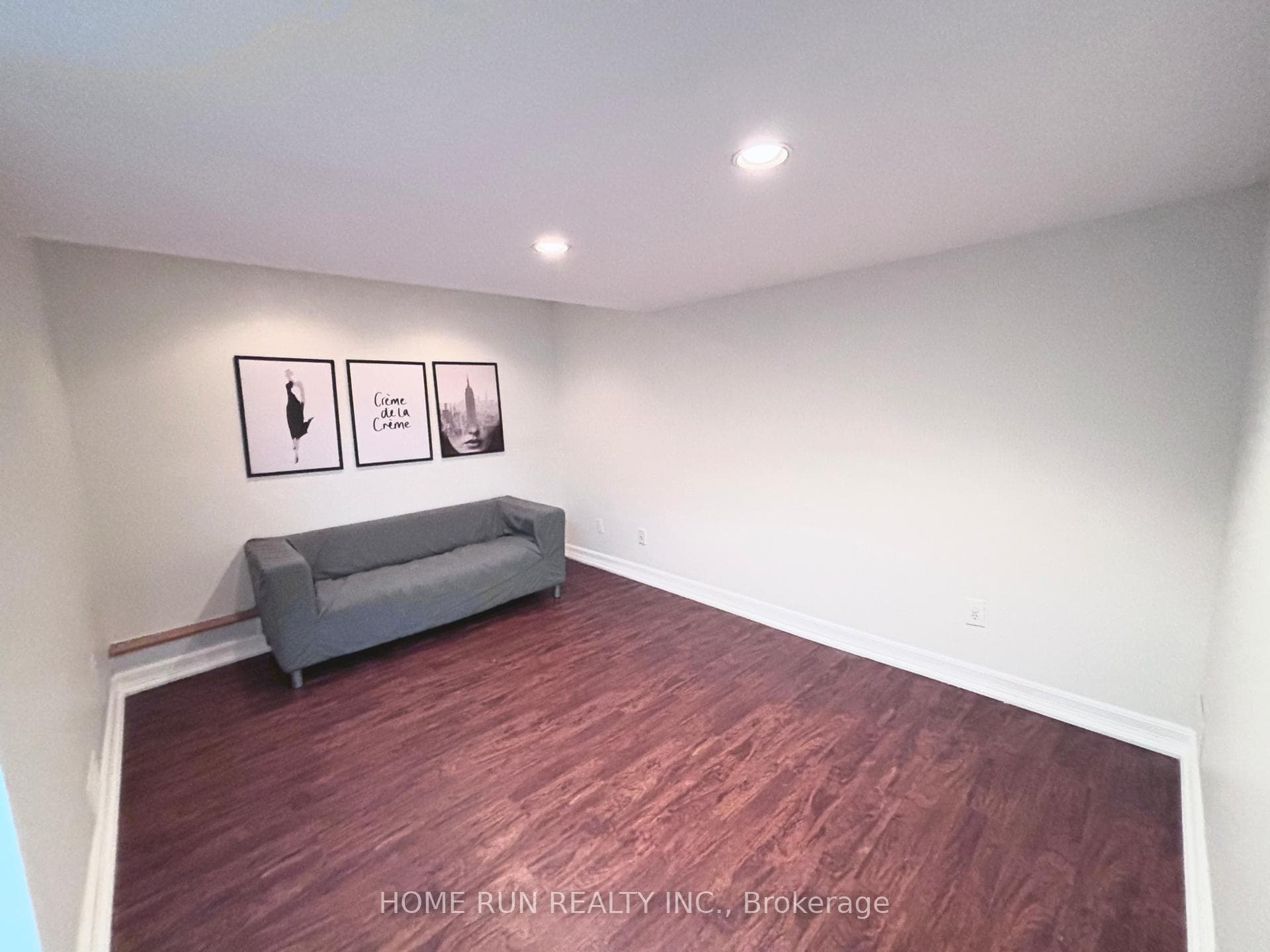Finished basement with plenty of space