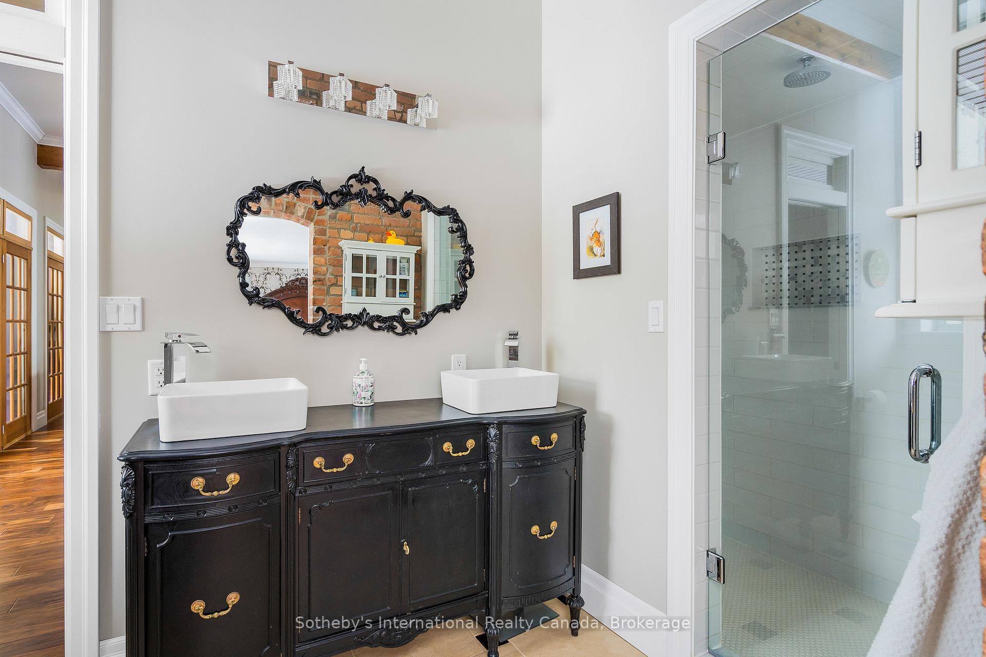 Main Floor Primary Ensuite with Glass Shower