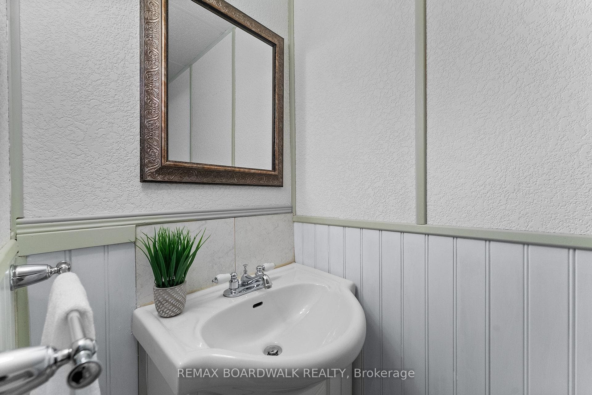 Powder room in the basement