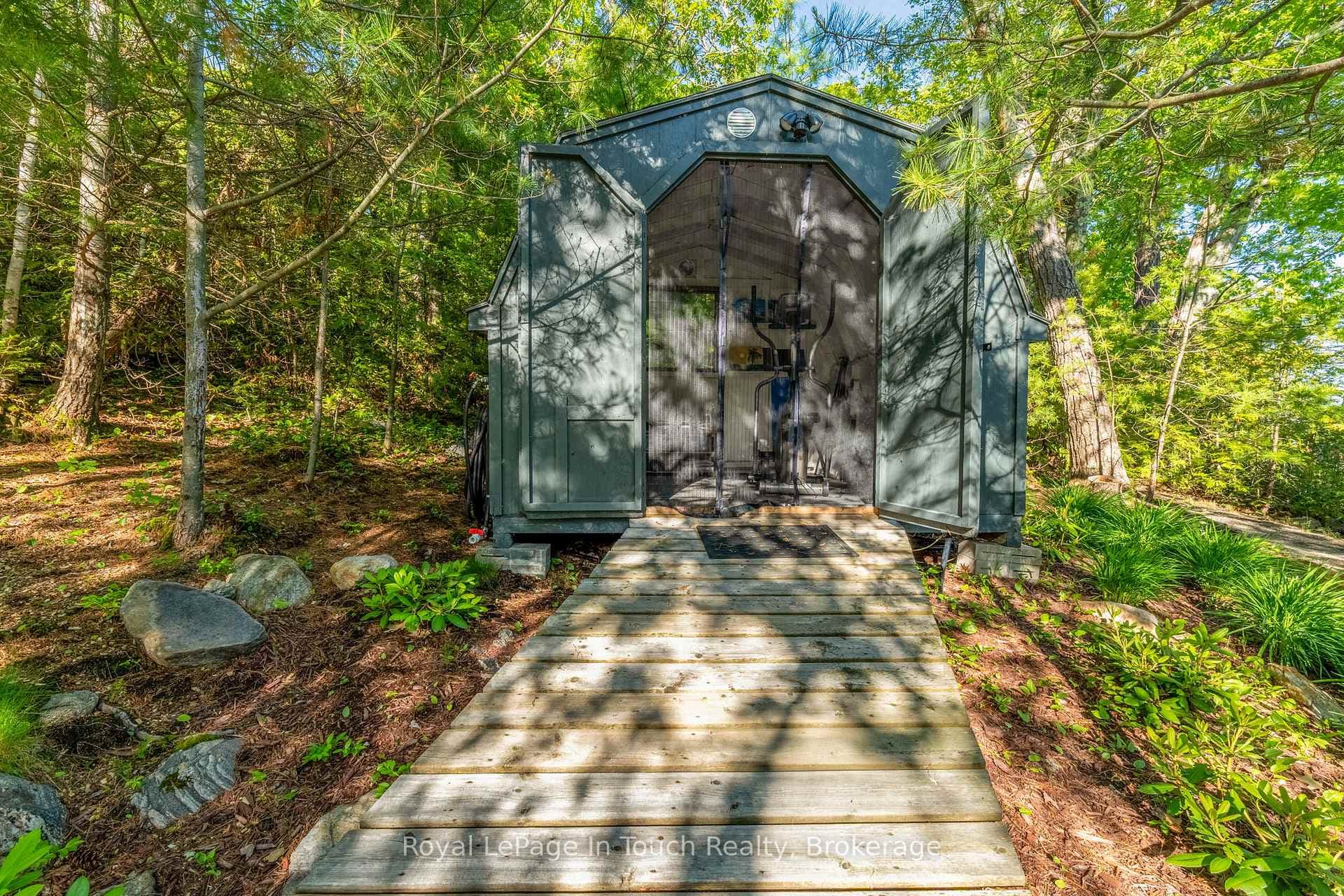 Workout equipment shed