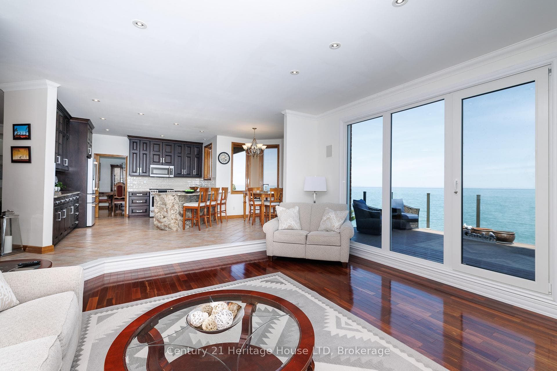Sunken living room with a view!