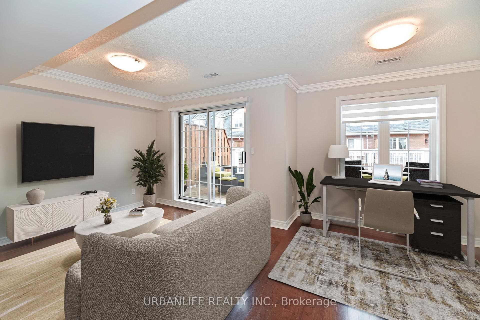 Family Room/Office Virtually Staged