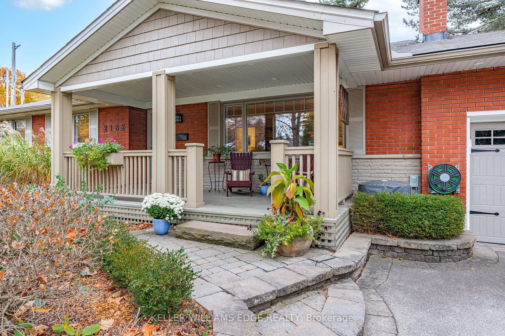 Welcoming entry with covered front porch
