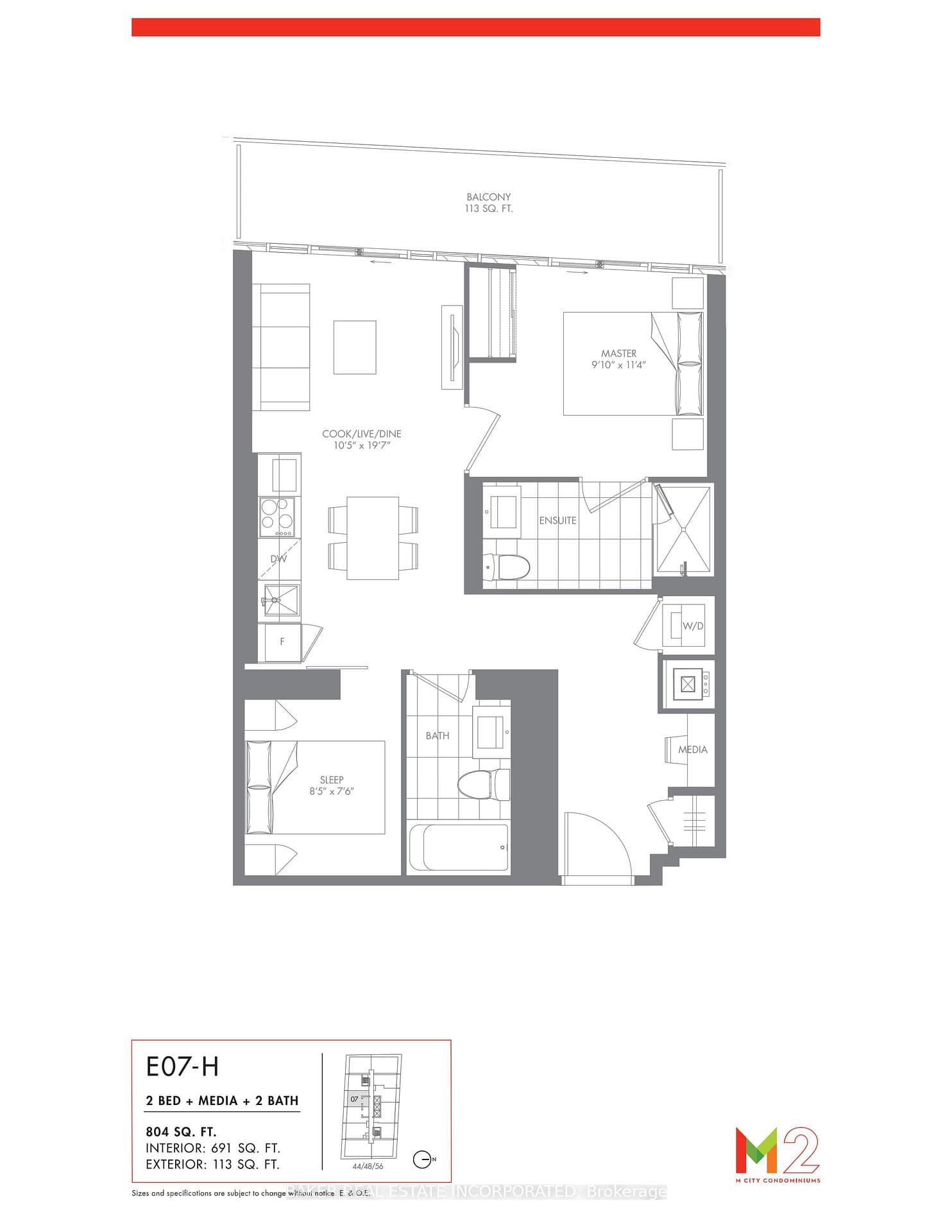 Unit 5607 Floor Plan