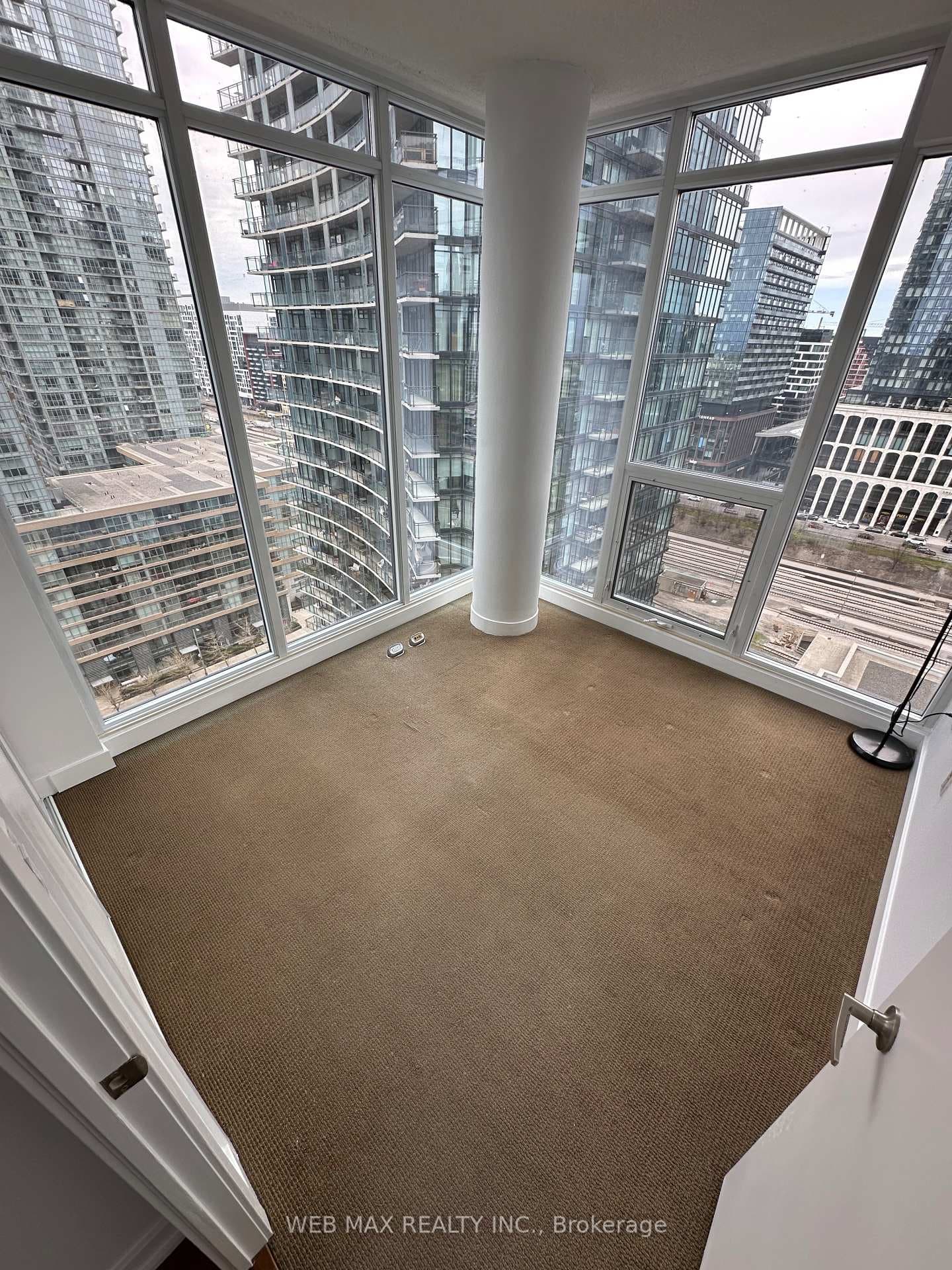 Bedroom #2 with 2 full glass views West and North