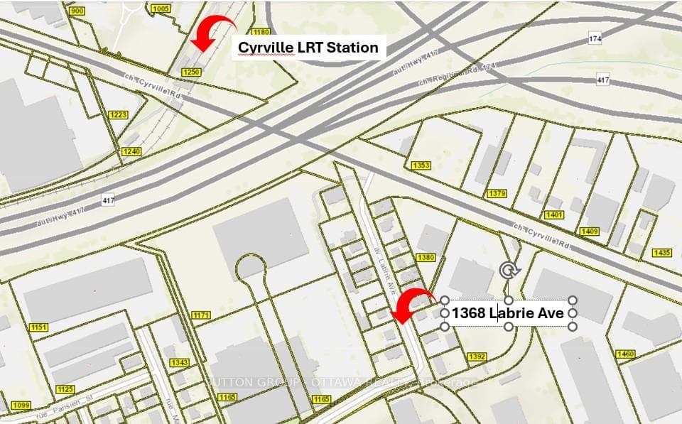 Context Map LRT Station & 1368 Labrie Ave