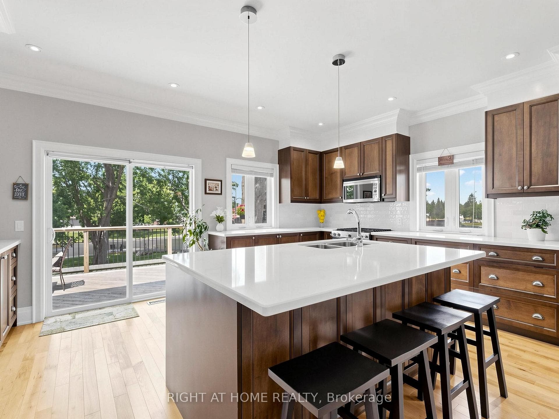 CUSTOM KITCHEN WITH WATERVIEWS & WALK OUT TO DECK