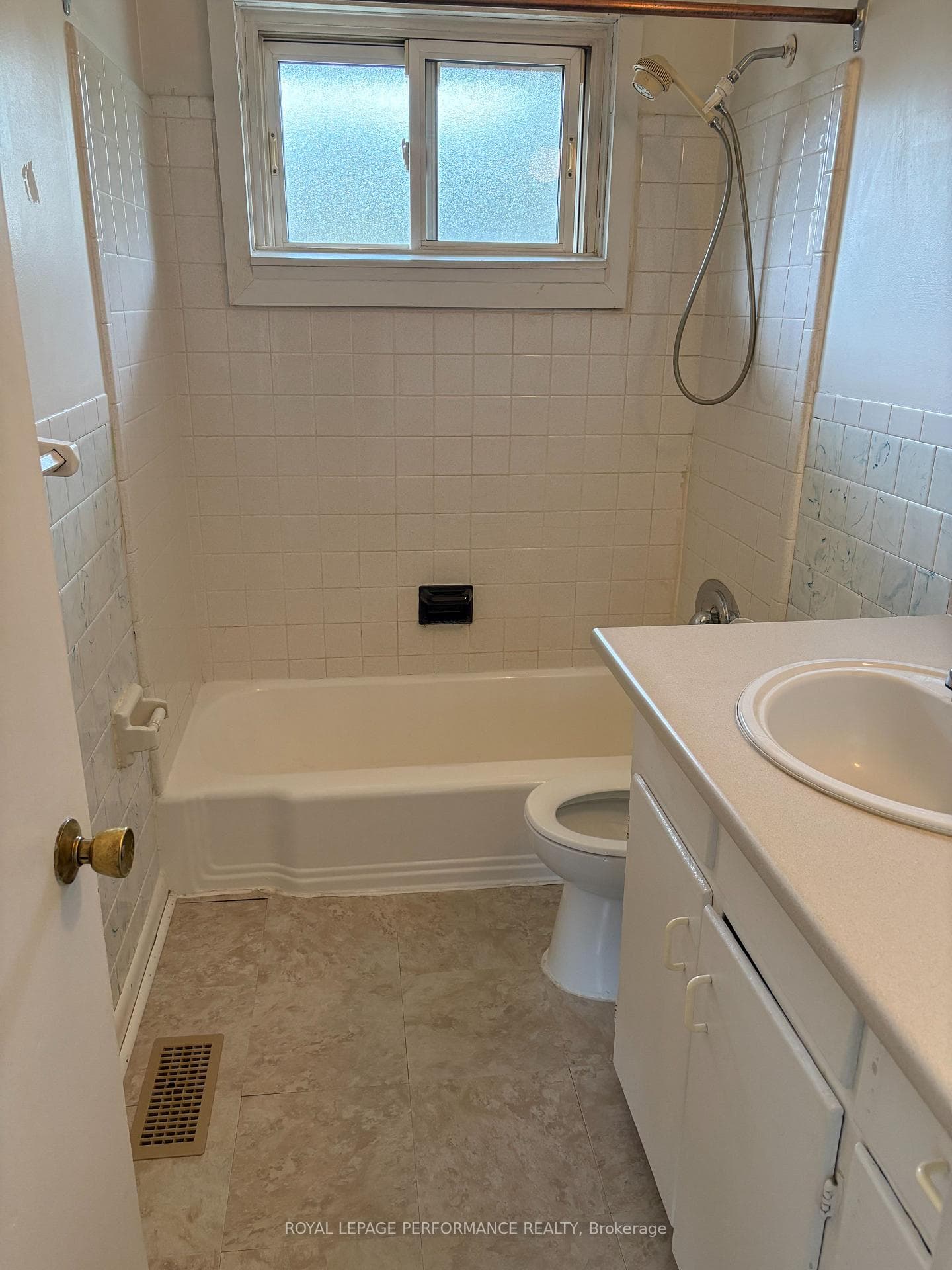 Upper unit bathroom