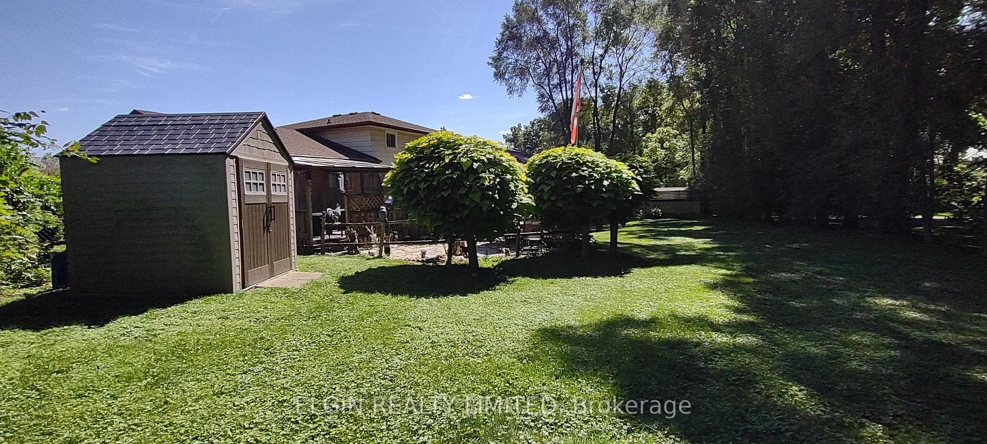 Very wide pie shaped lot--Yard looking to the west