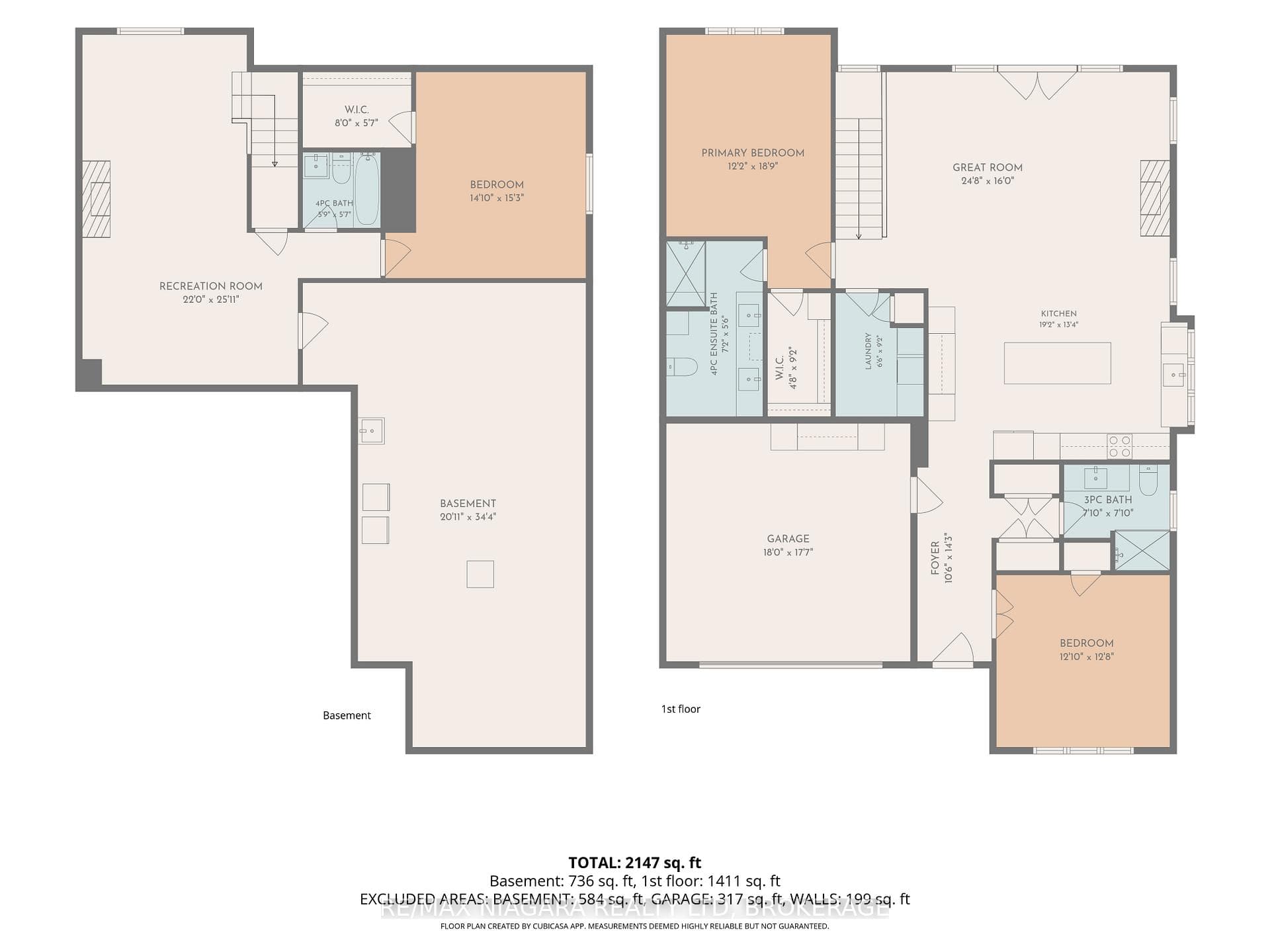 Main Floor & Basement Floorplans