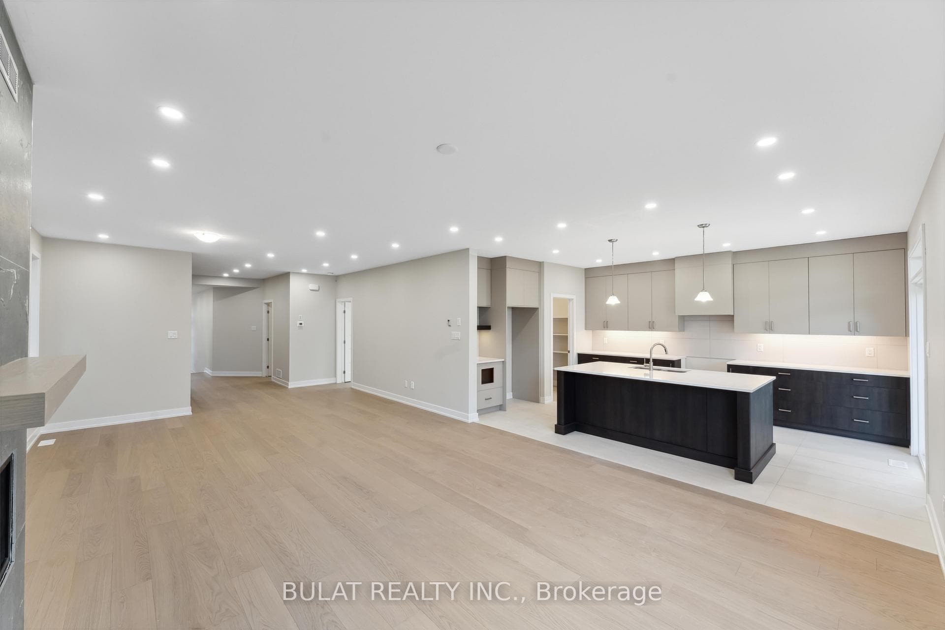 Open Family Room to dining and kitchen