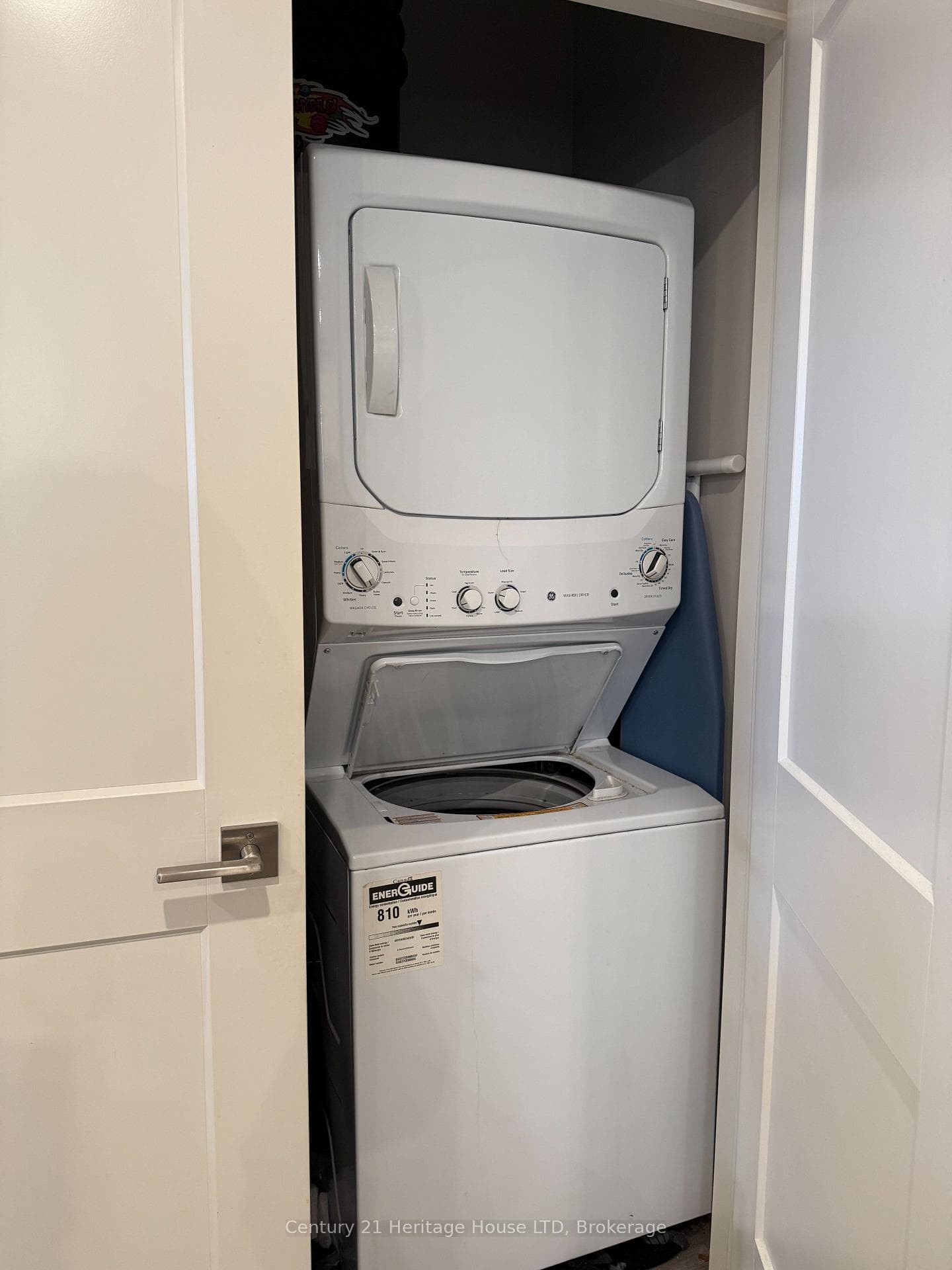 Stacked washer and dryer