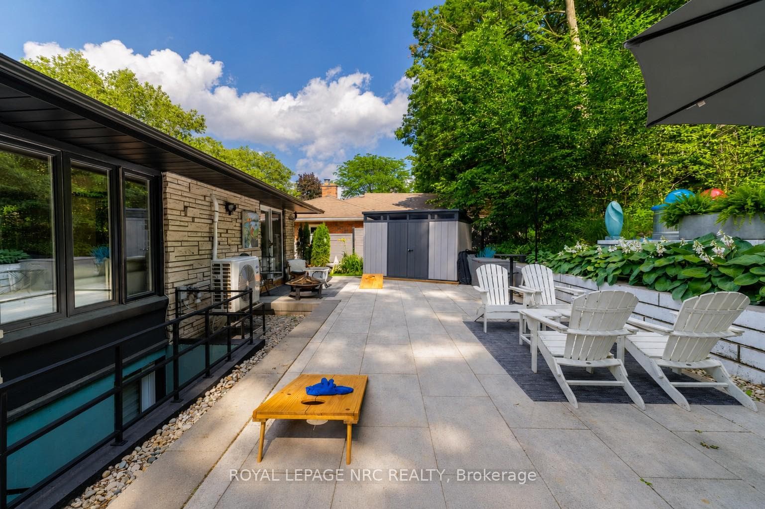 Walk-Up from Lower Level to stone patio
