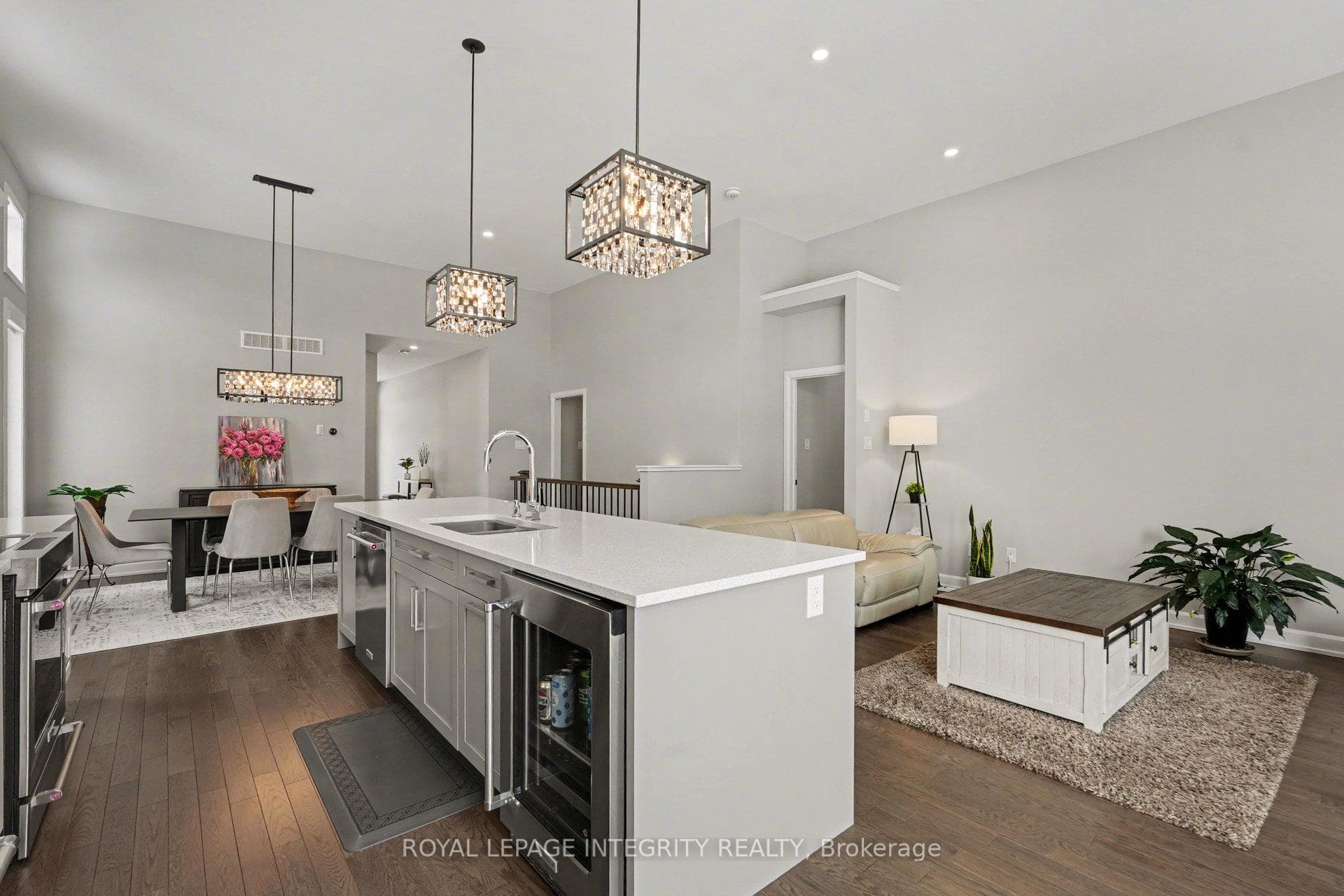 10' kitchen island complete with Beverage Centre