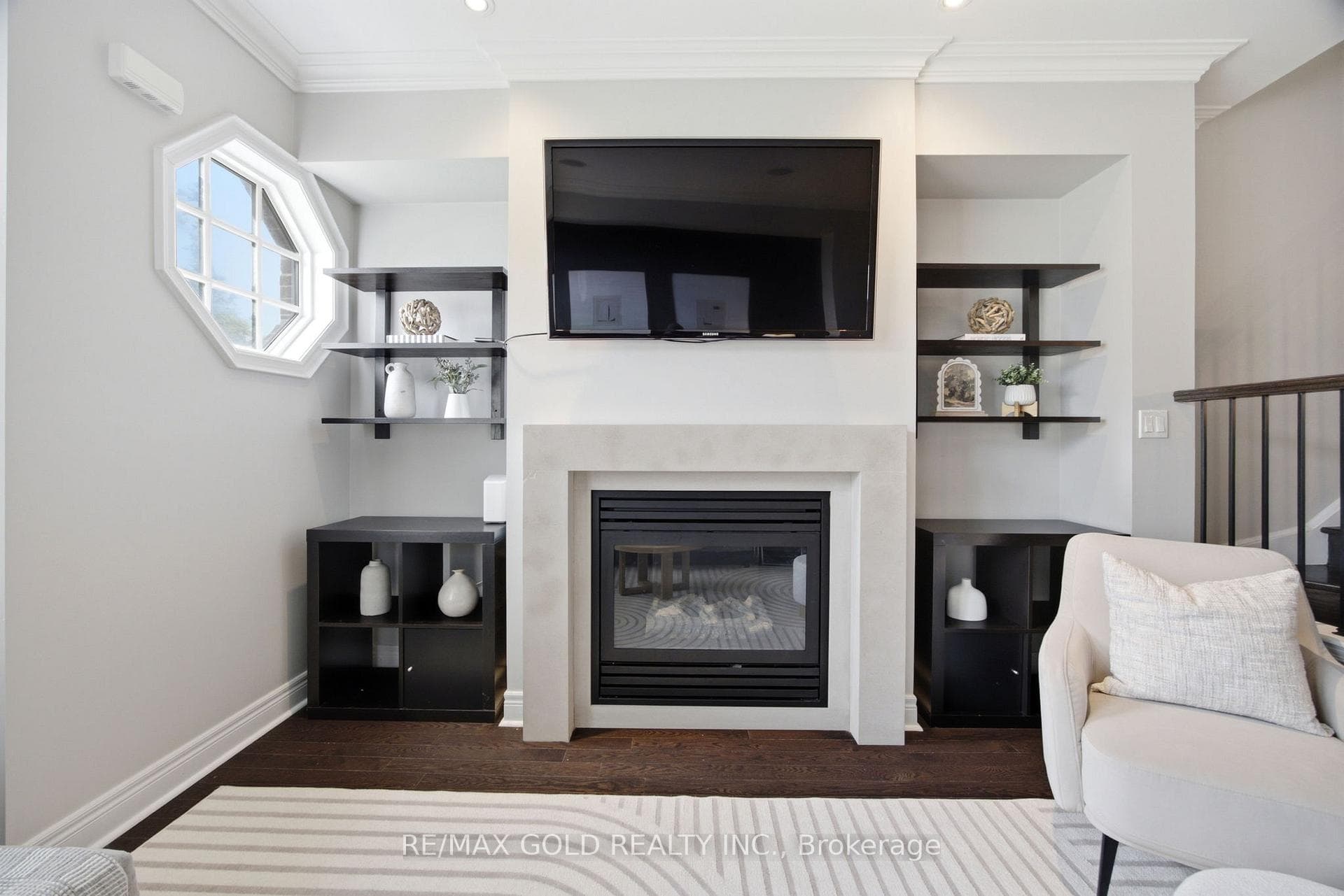 Spacious Living Room W/ Gas Fireplace