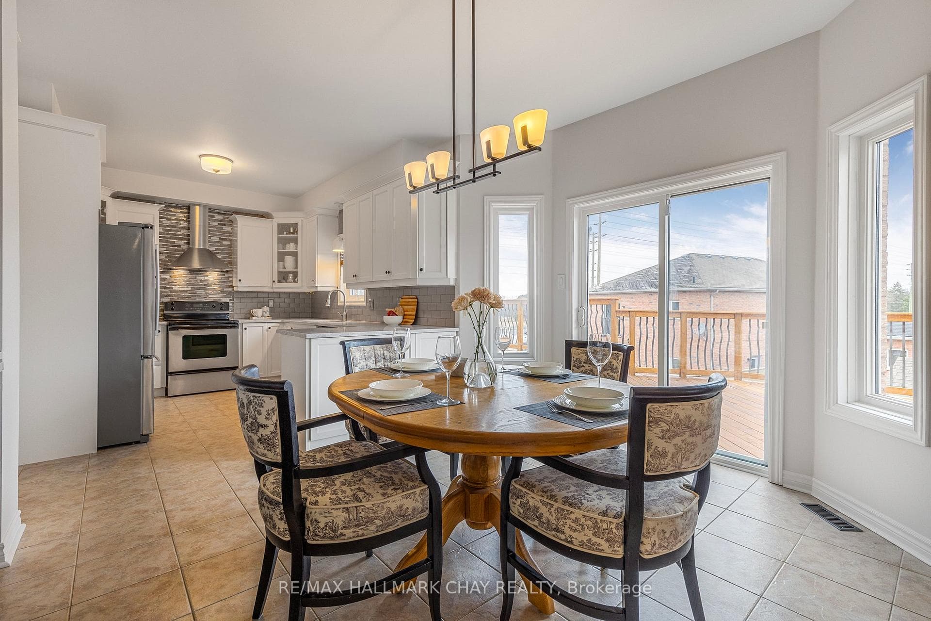 Eat In Kitchen with Walk Out to Upper Deck