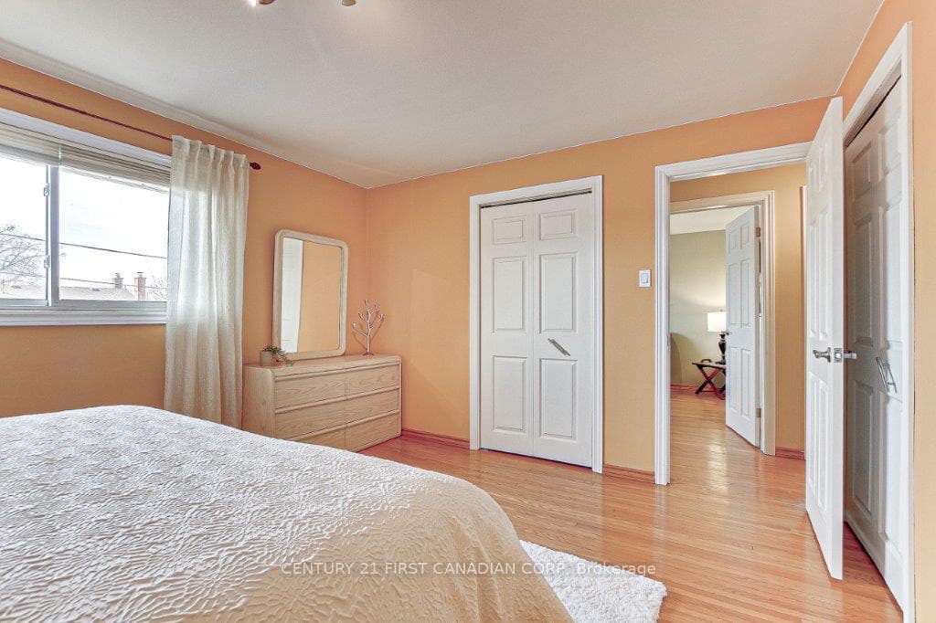 Two closets in master bedroom