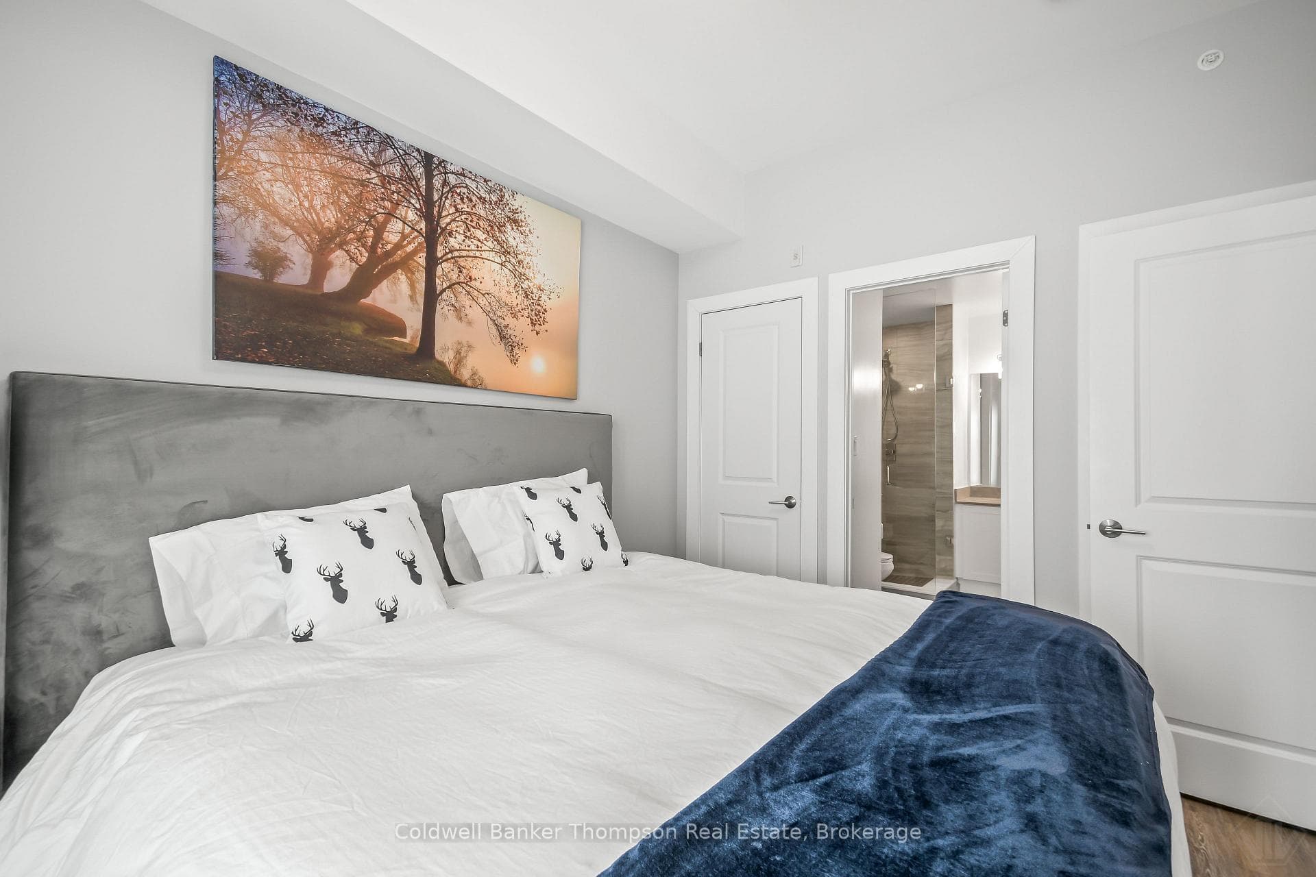 King bed in the primary bedroom