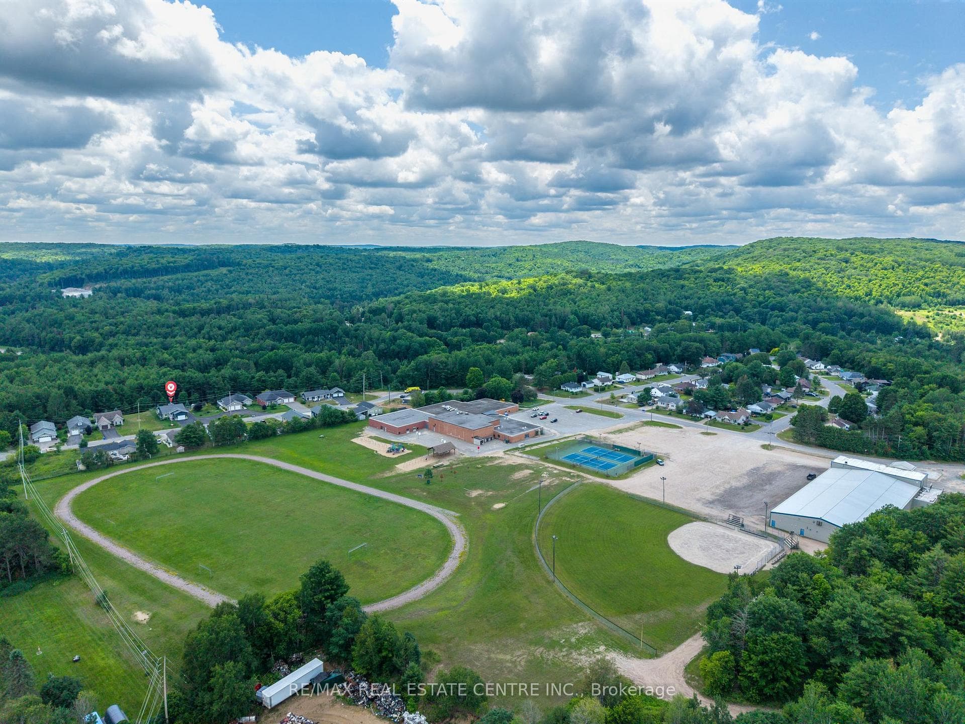 Aerial of area