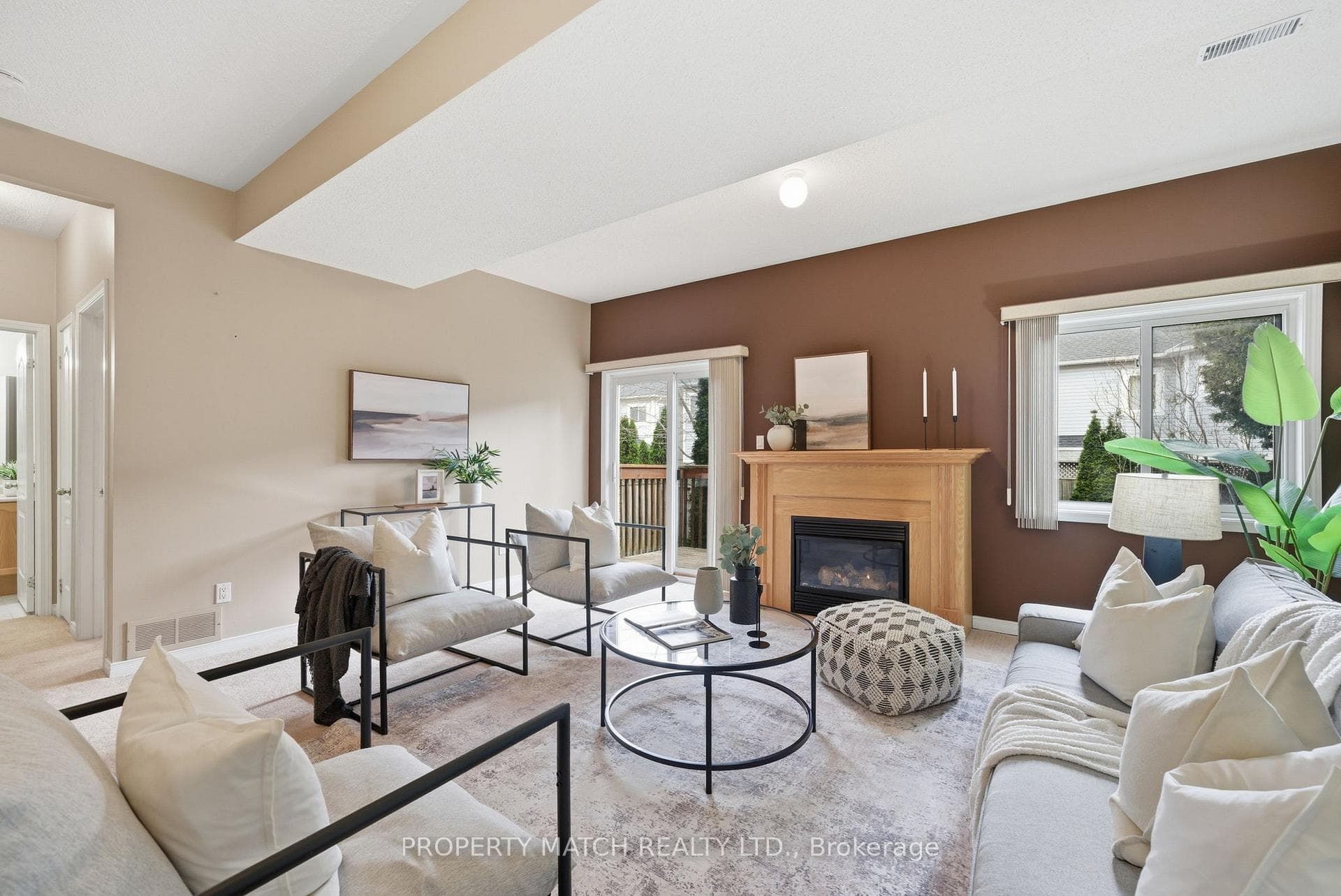 Family Room with walkout to backyard