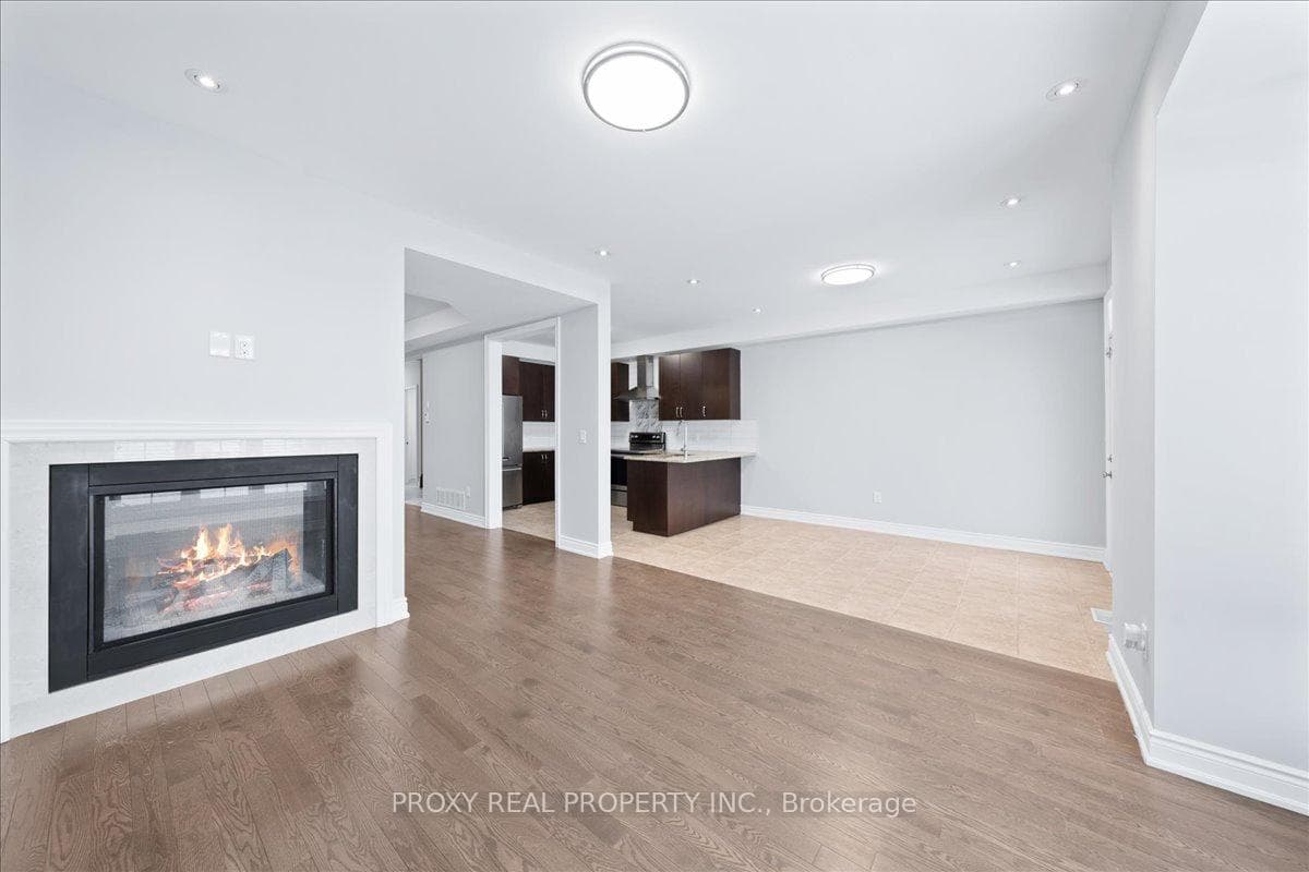 Family Room With Chic Fireplace