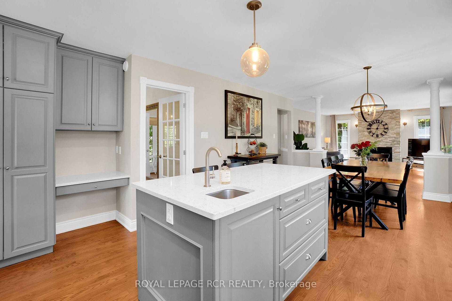 Kitchen with Built-In Work Station