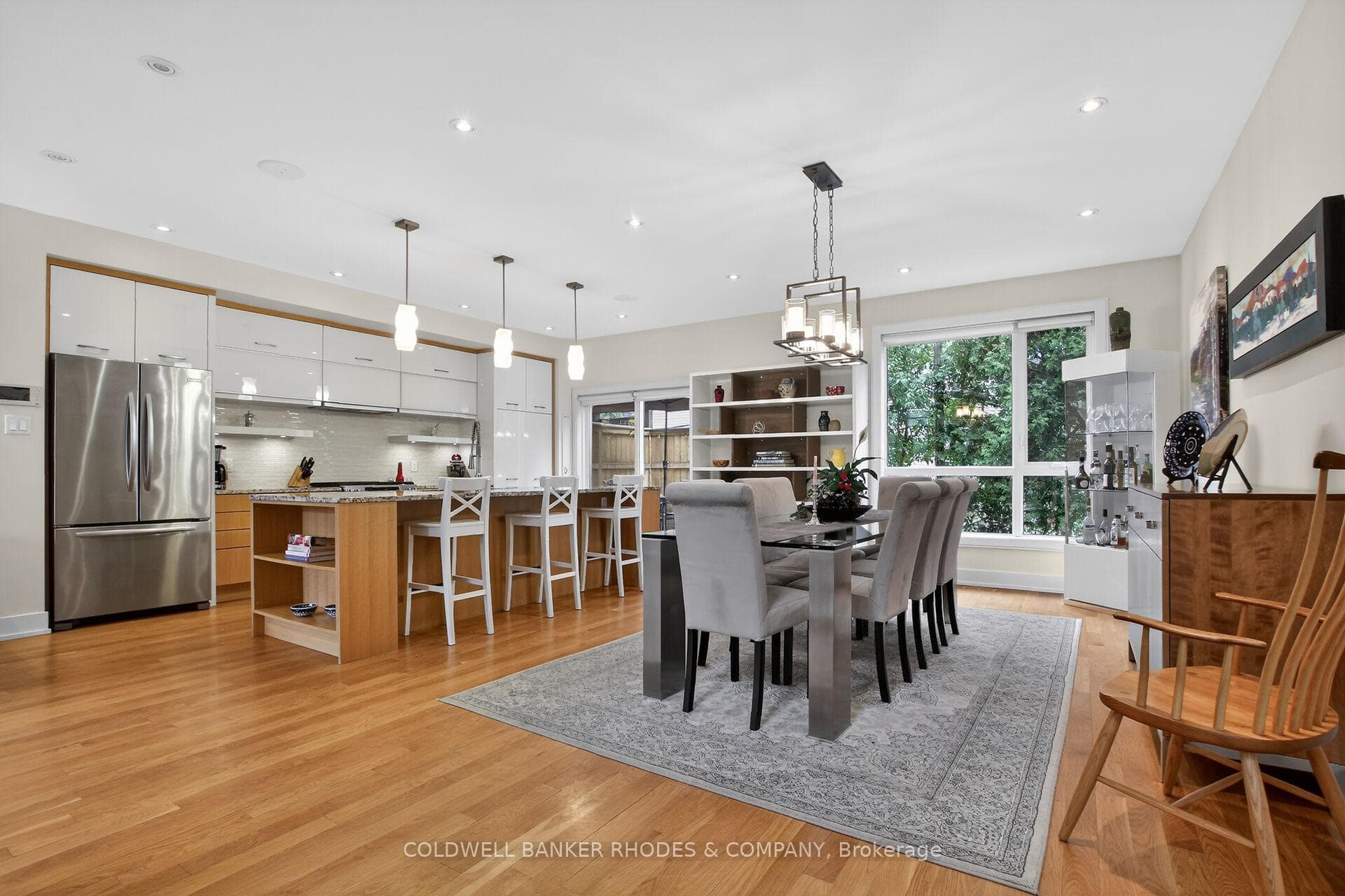 Open concept kitchen and dining room