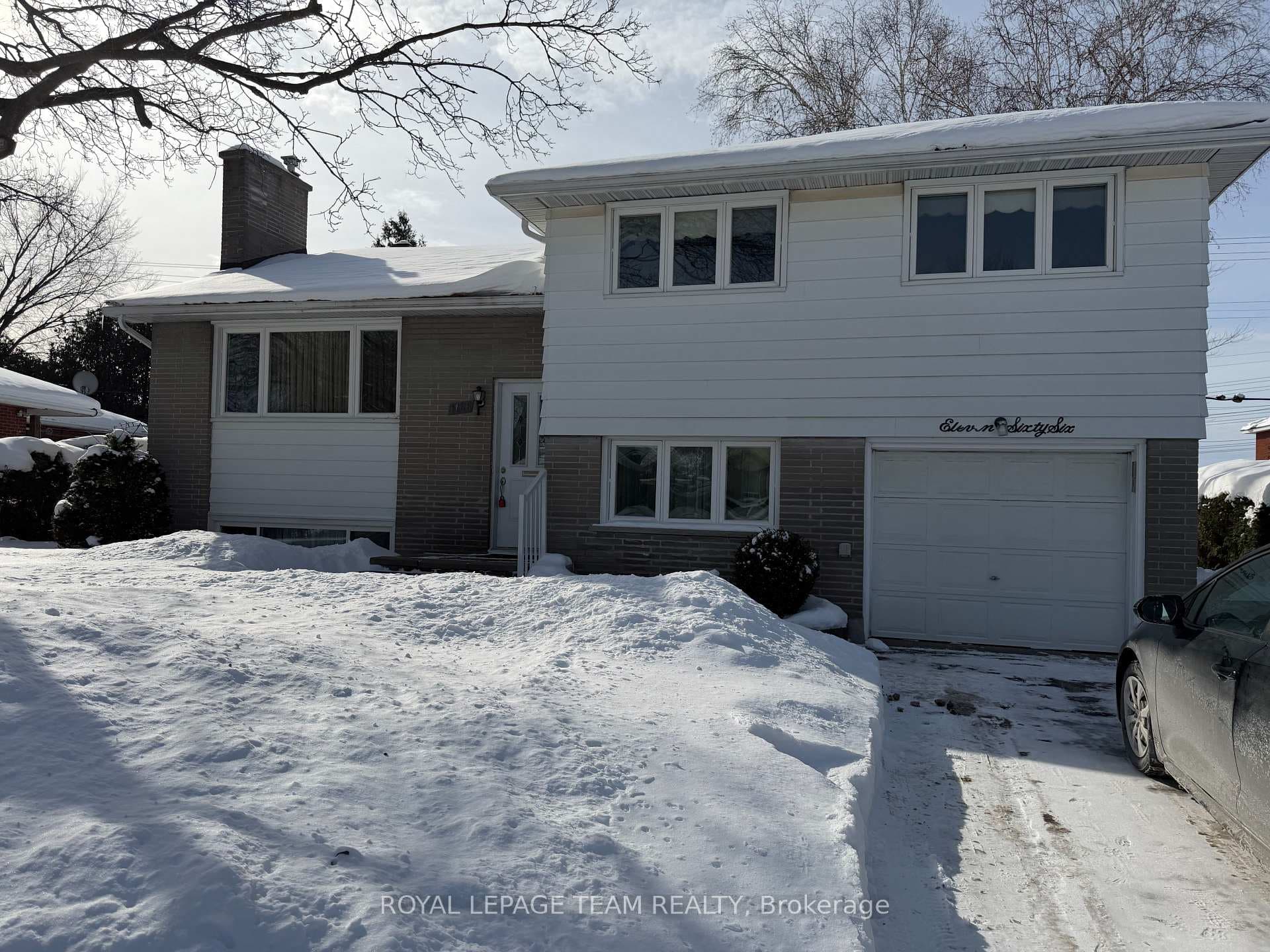 View of the house in the winter