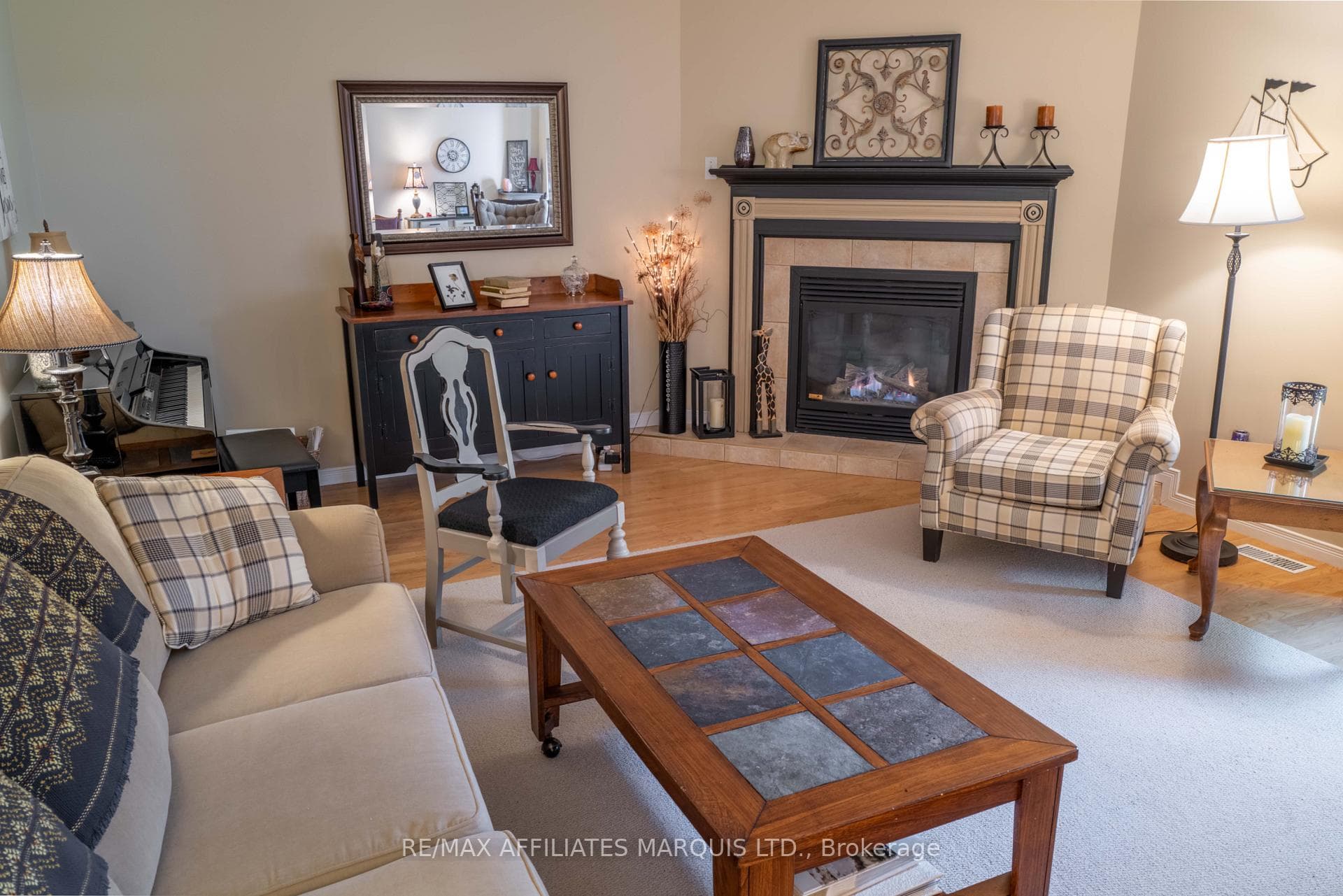 Closer view of living room