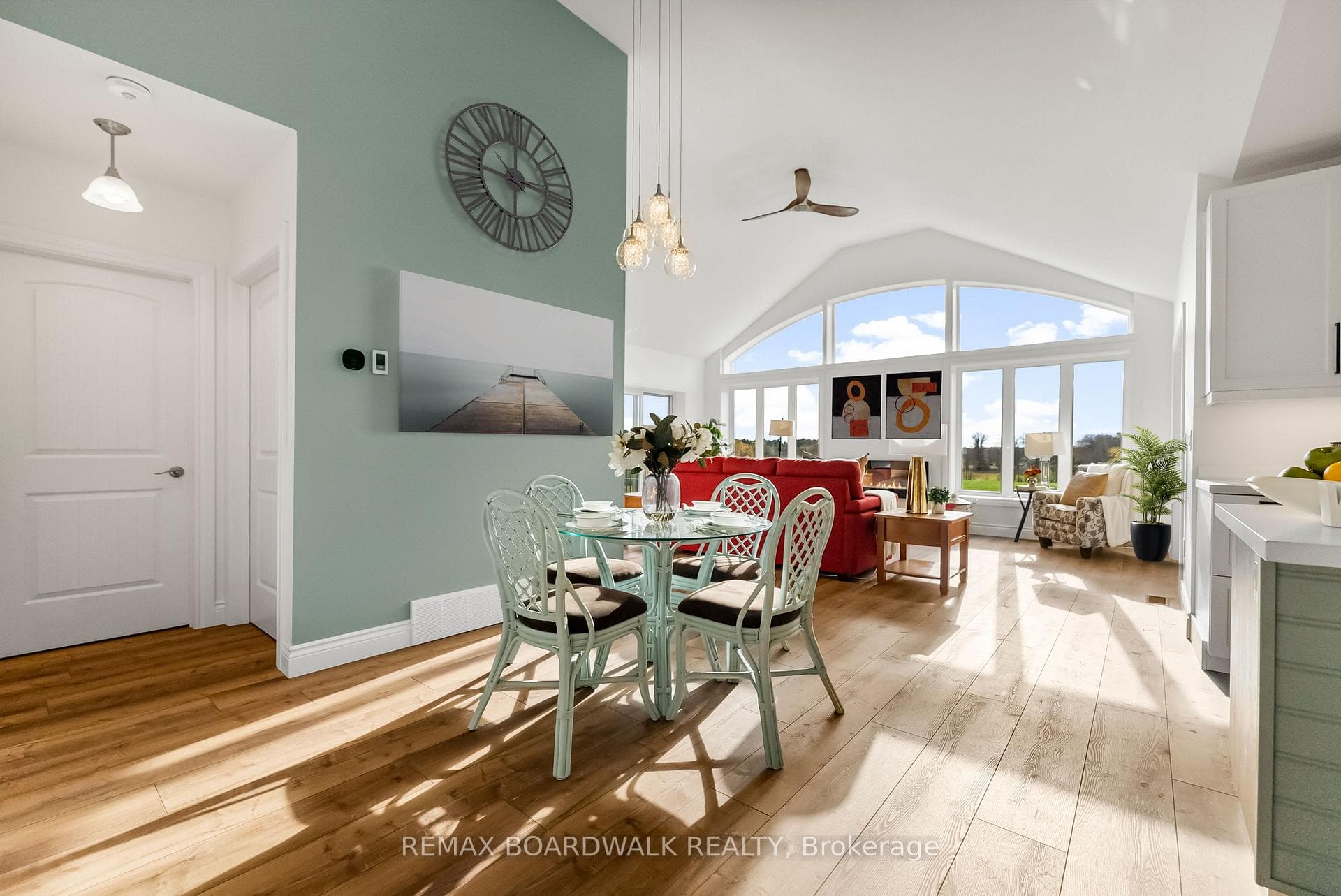 Virtually staged with paintings