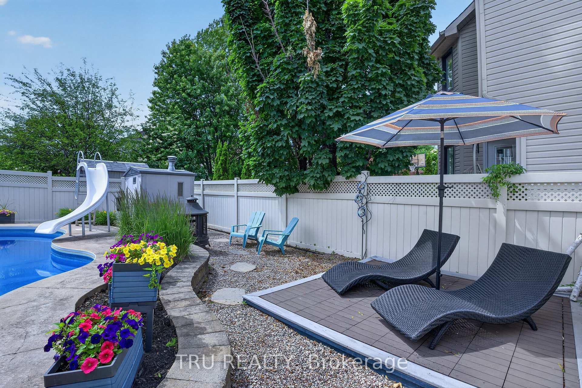 All outdoor furniture included