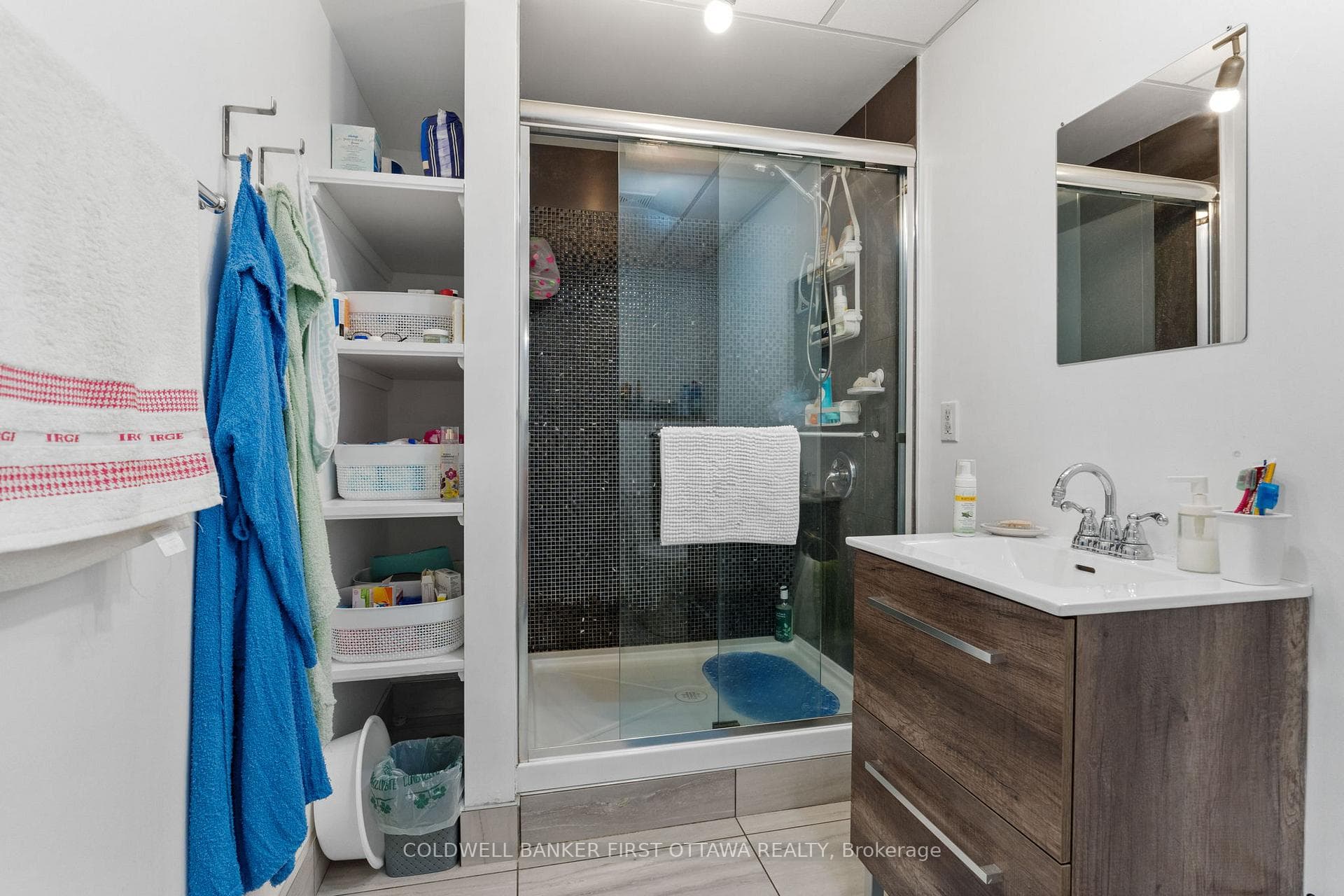 LL bathroom w rain shower.