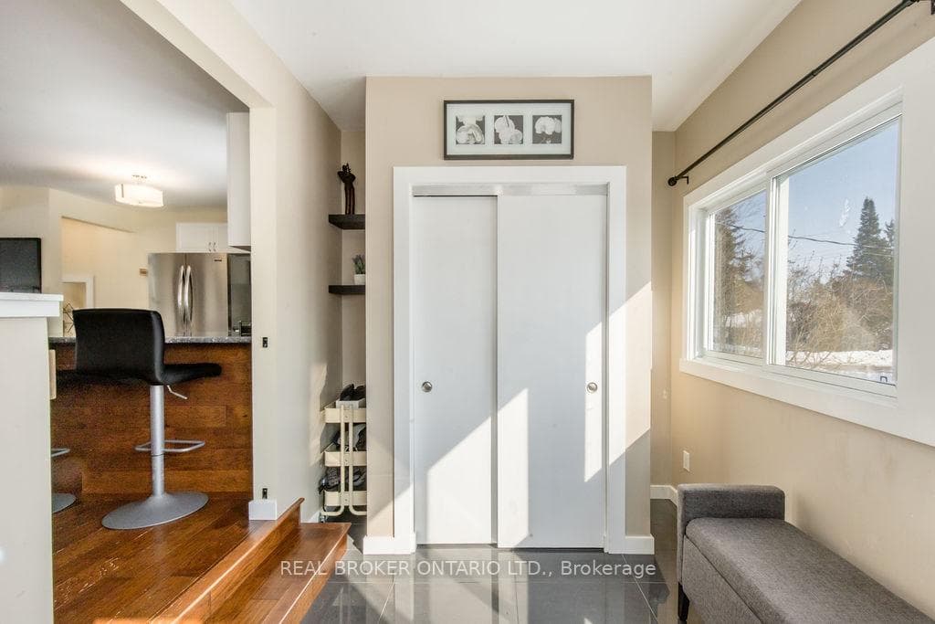 Large Front Foyer with Closet and View of the Lake
