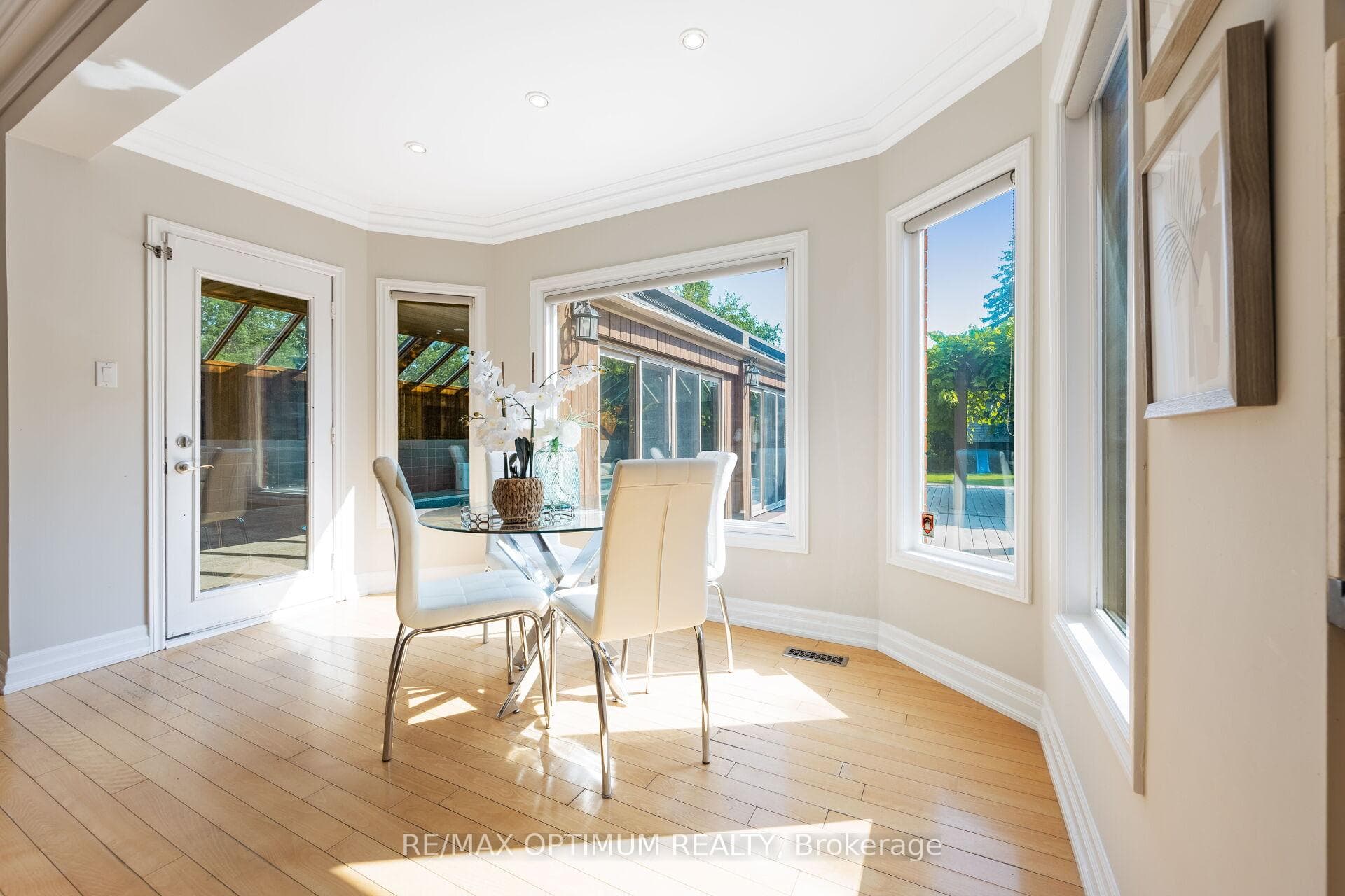 Charming breakfast nook with garden views