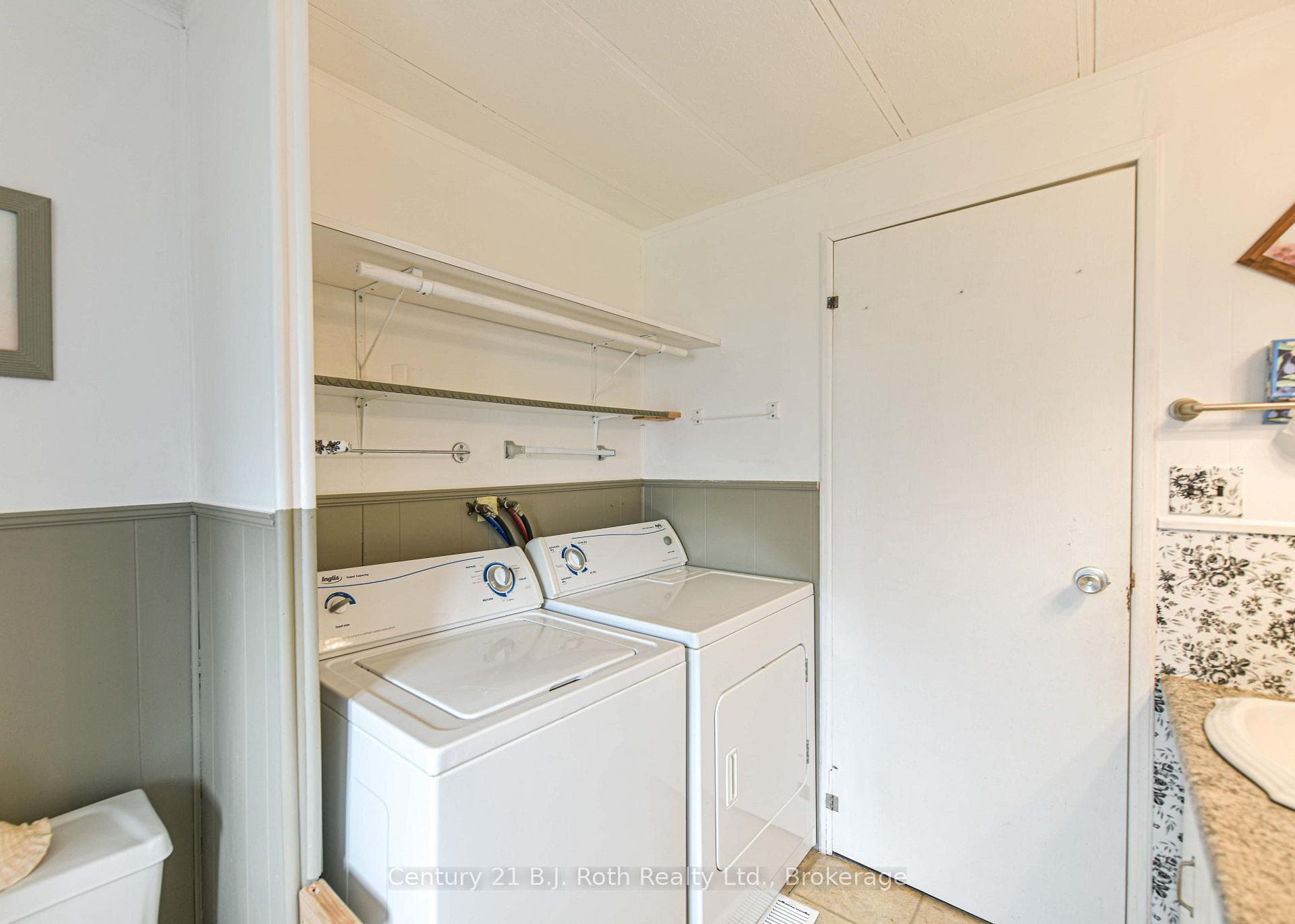 Laundry in bathroom