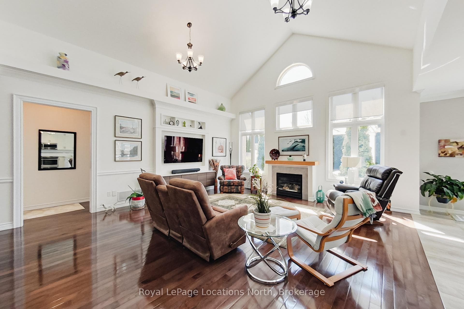Great Room with Vaulted Ceiling, Hardwood Floors