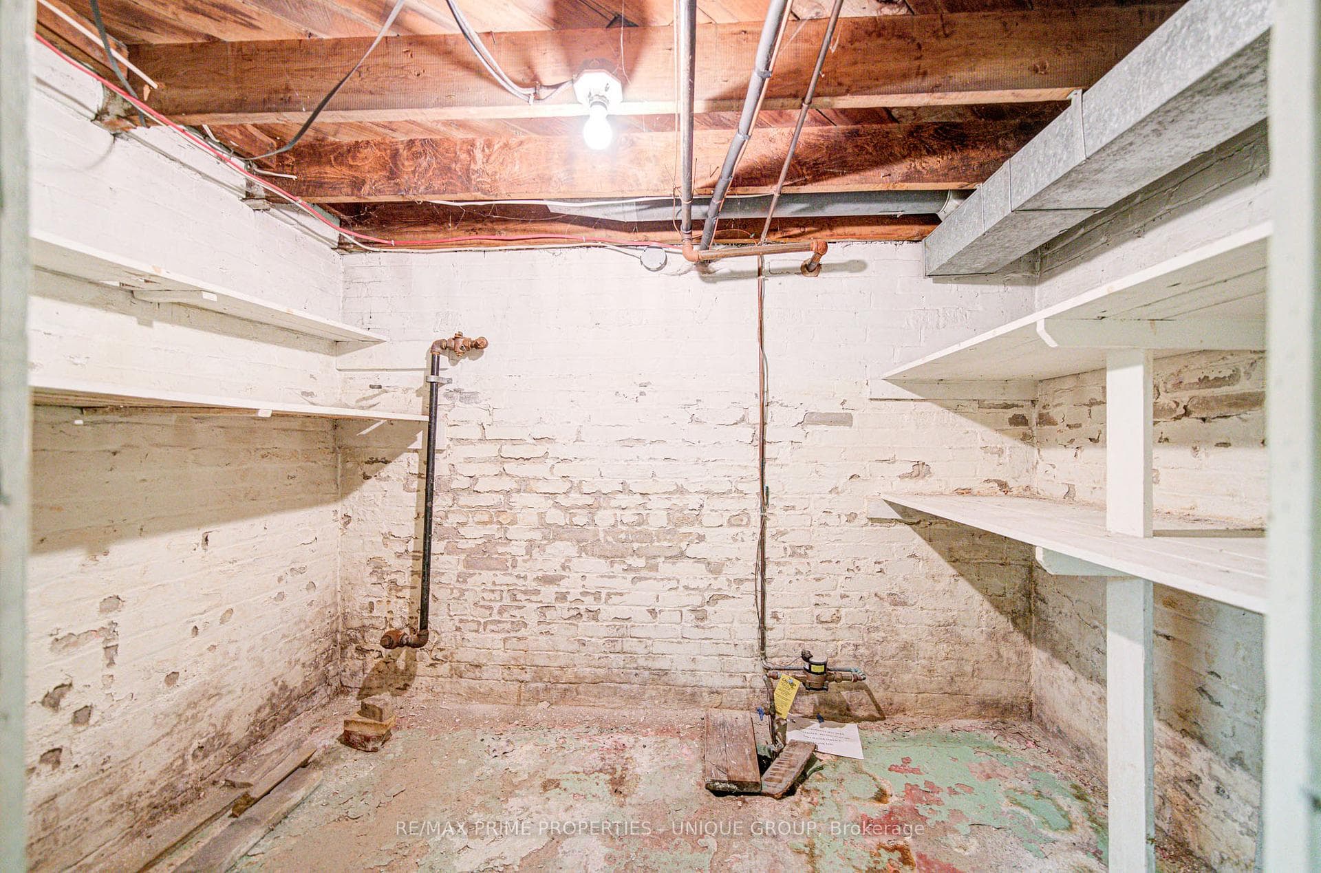 Lower level storage room