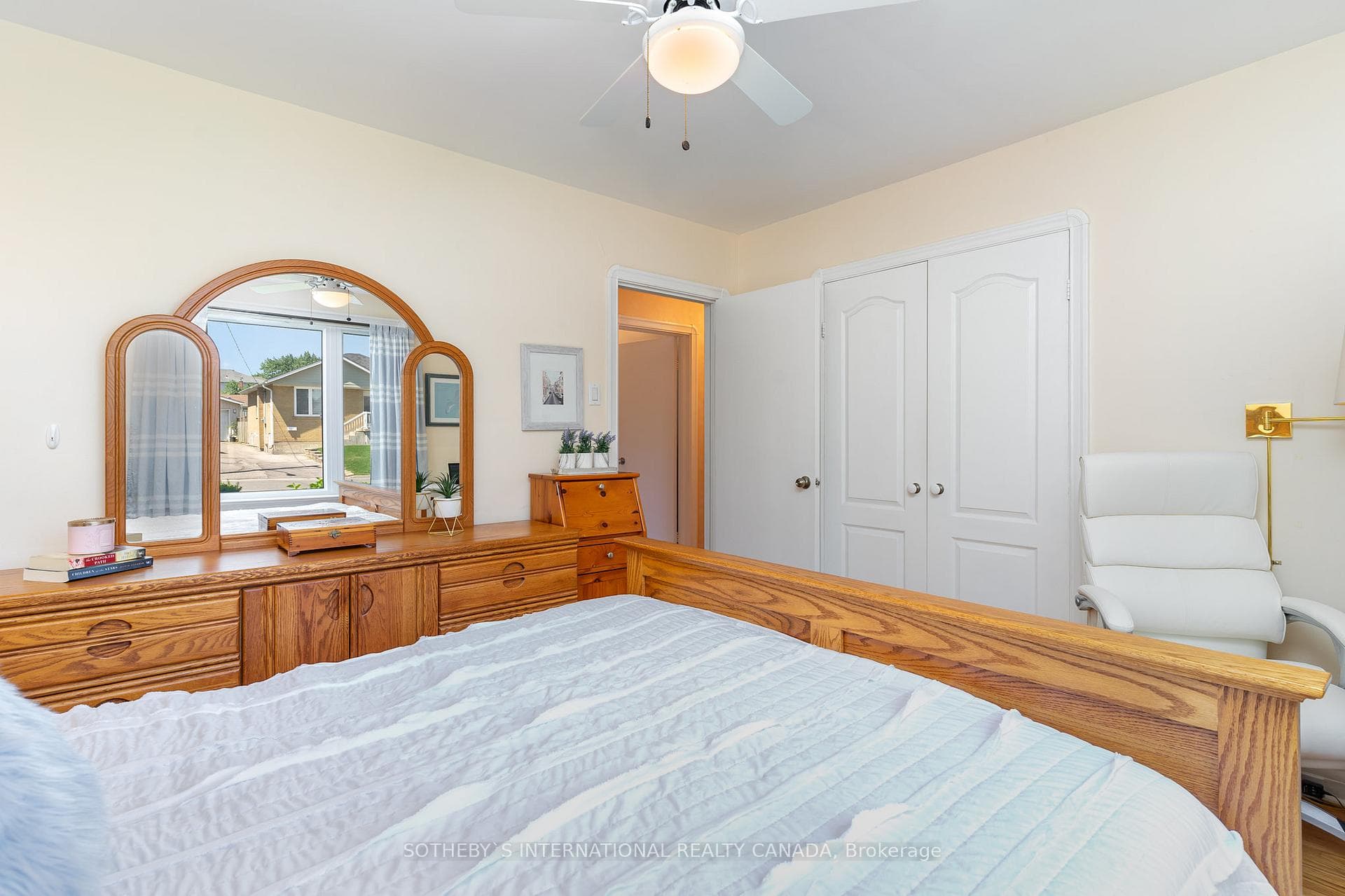 Primary Room with double door closet