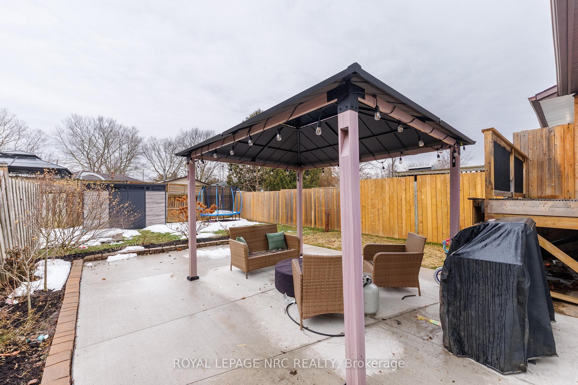 Newer concrete patio.