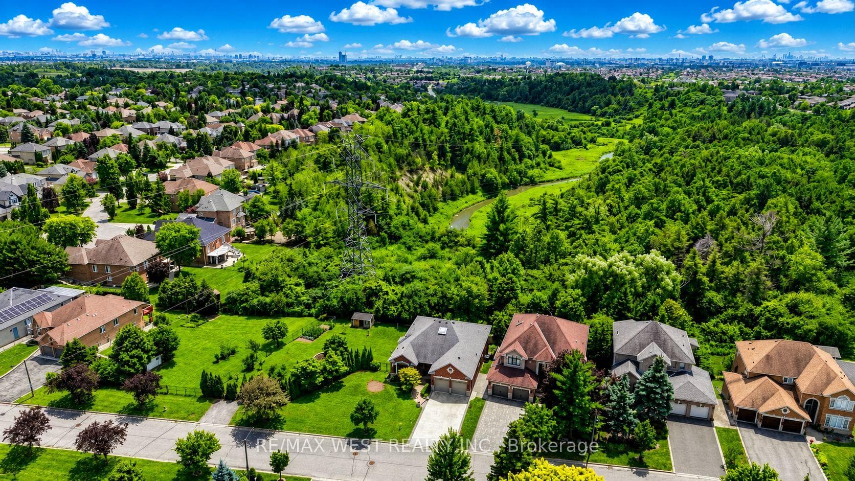 Aerial View Backing onto Conservation
