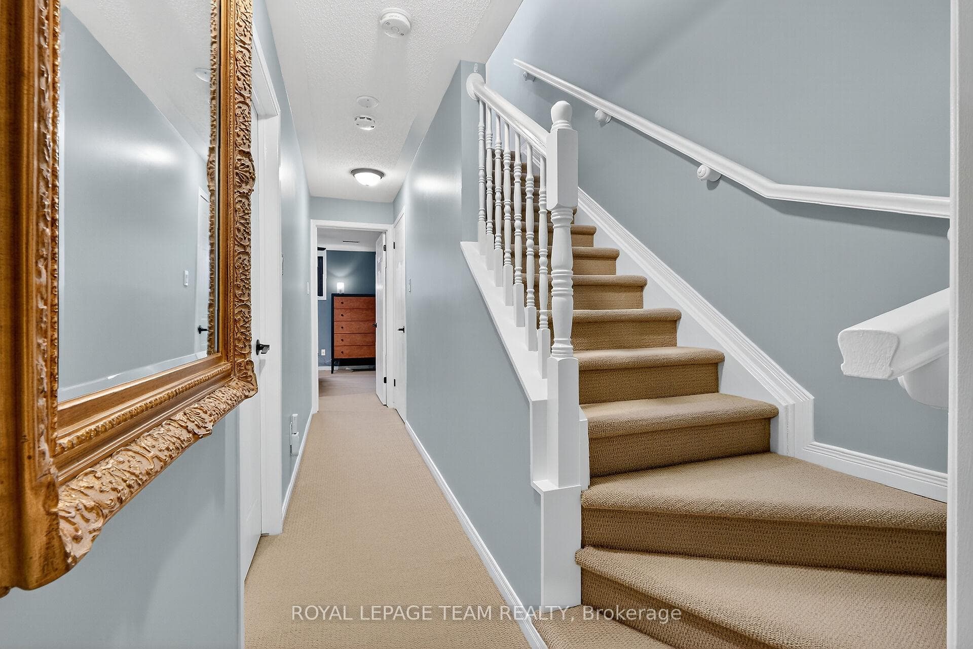 Stairs to finished Lower Level.
