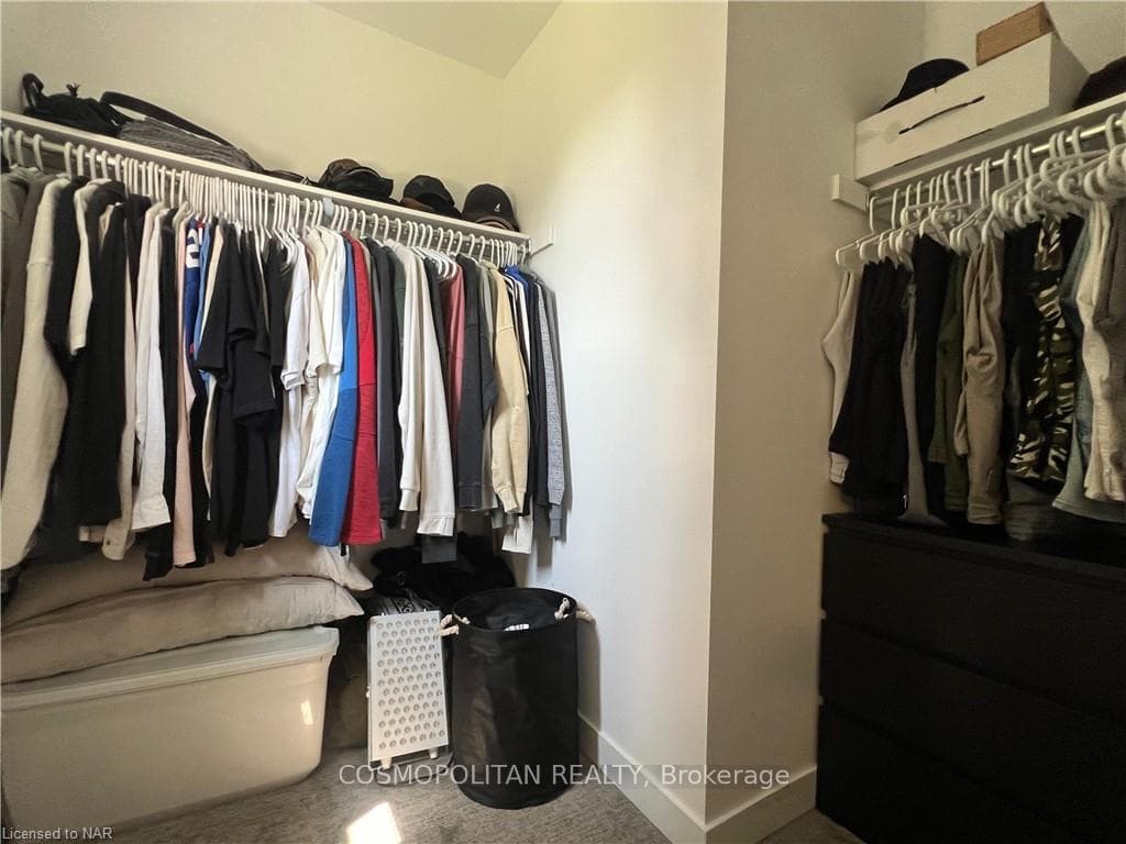 spacious walk in closet